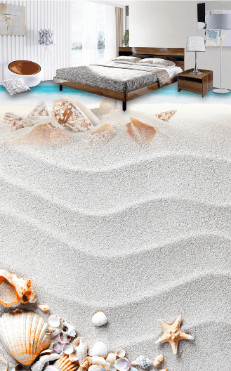 3D White Sand 002 Floor Mural Wallpaper AJ Wallpaper 2