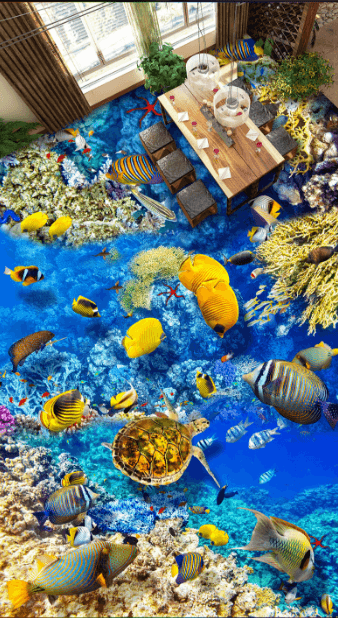 3D Nautical Mile 360 Floor Mural Wallpaper AJ Wallpaper 2