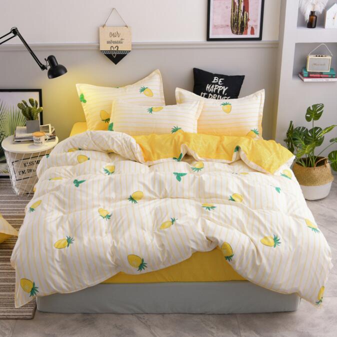 3D Yellow Strawberry 13128 Bed Pillowcases Quilt