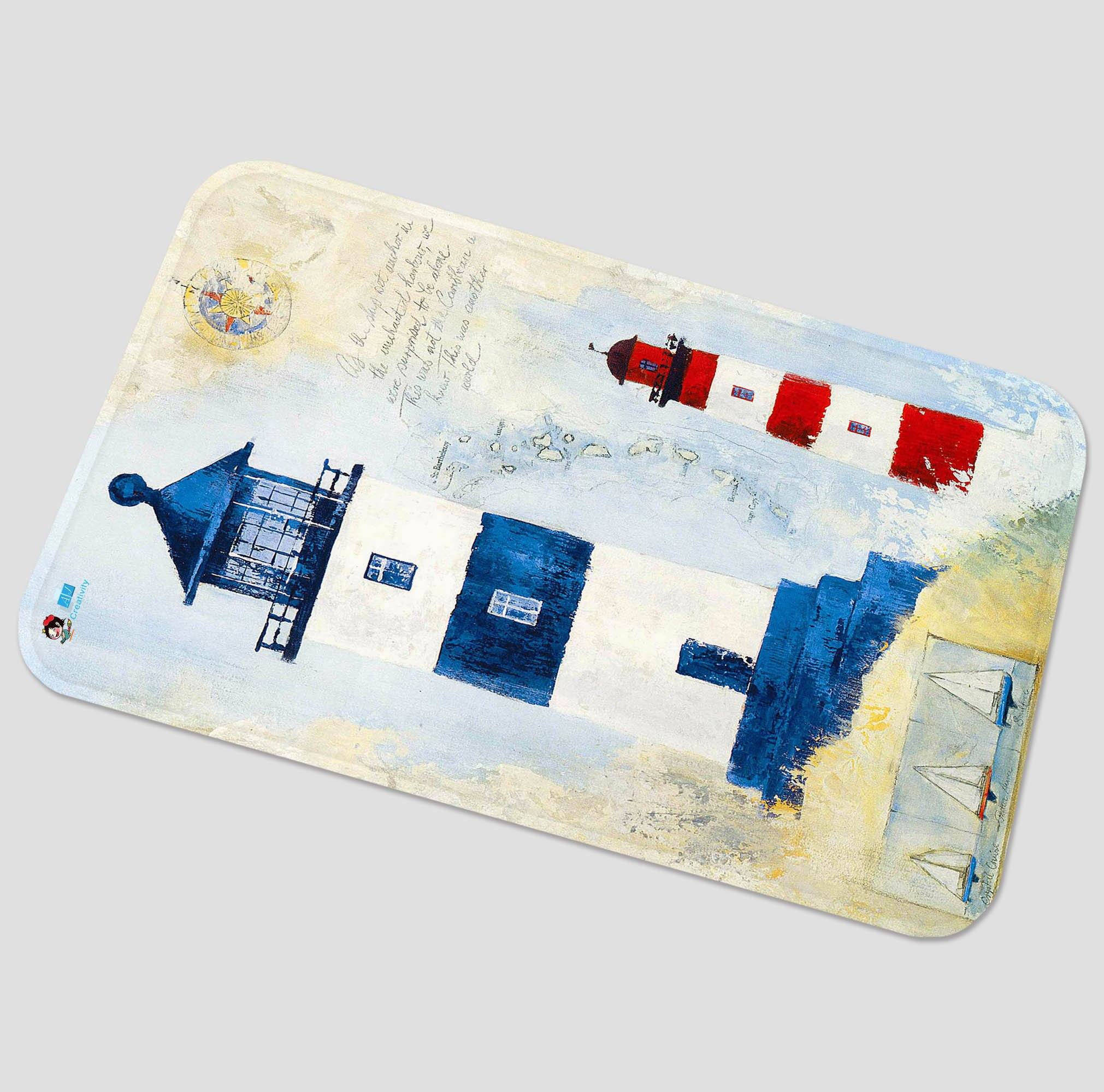 3D Lighthouse Painting 1 Non Slip Rug Mat Mat AJ Creativity Home