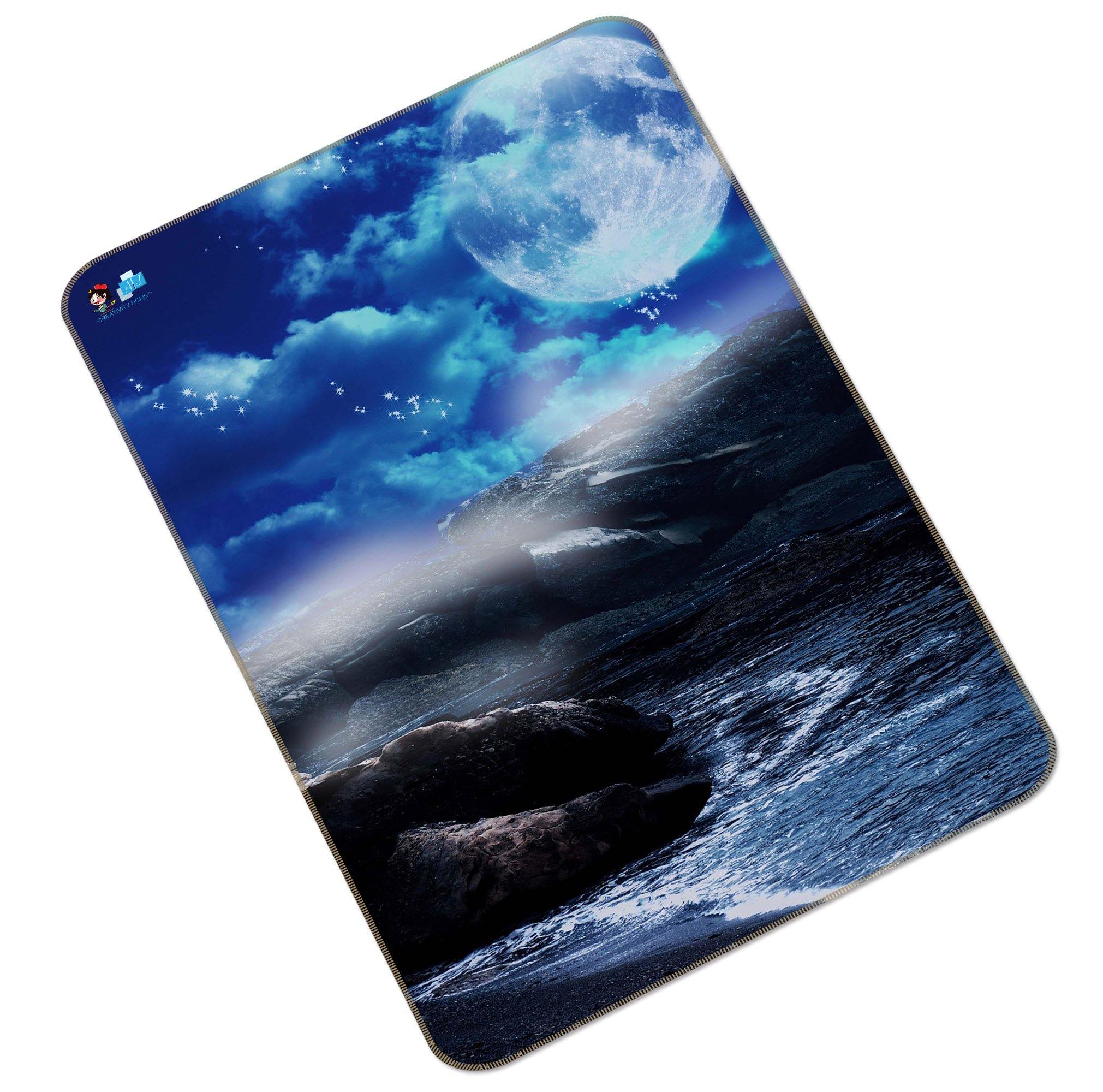 3D Lake Bright Moon 139 Non Slip Rug Mat Mat AJ Creativity Home