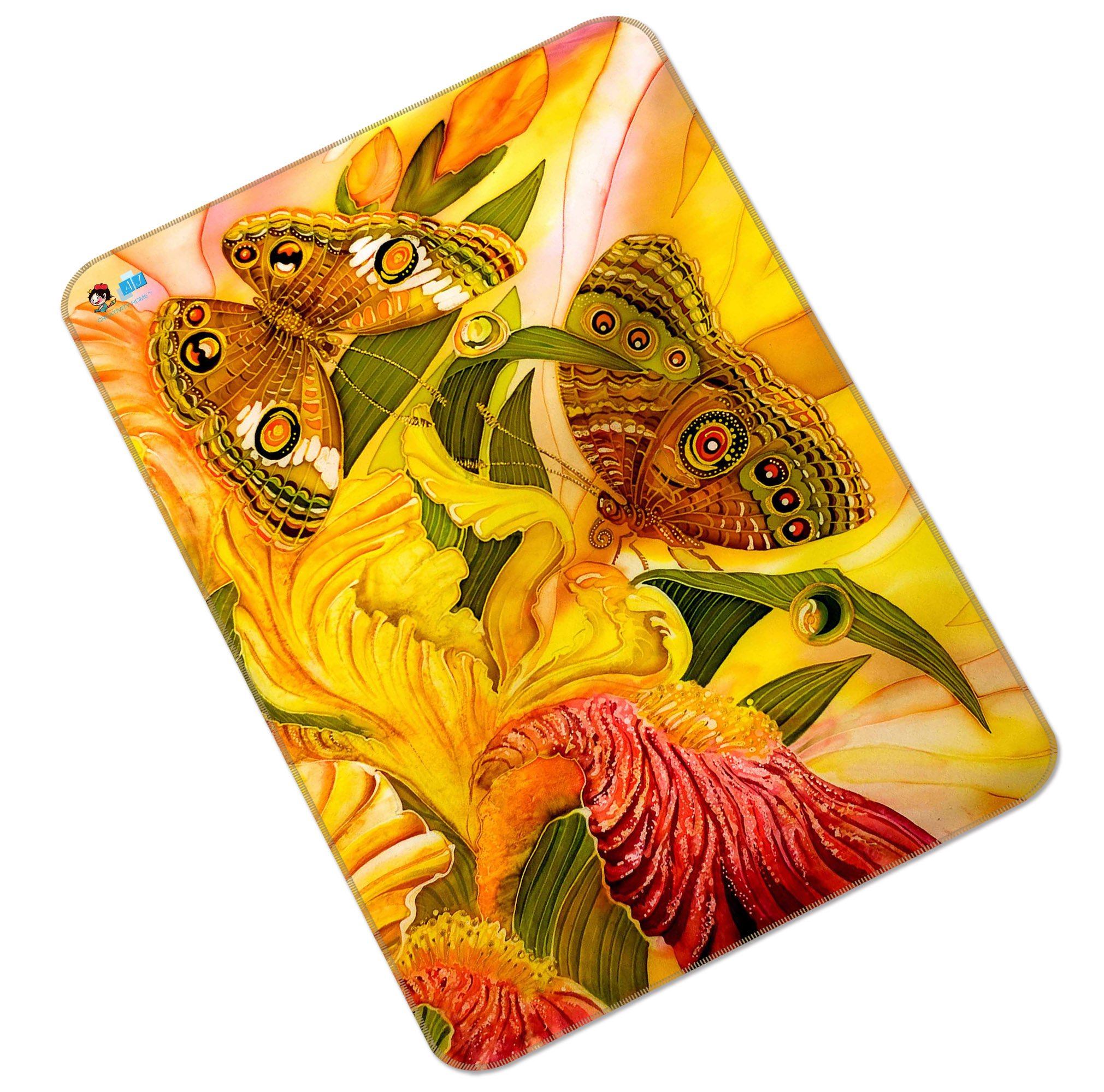 3D Color Flowers Butterflies 221 Non Slip Rug Mat Mat AJ Creativity Home