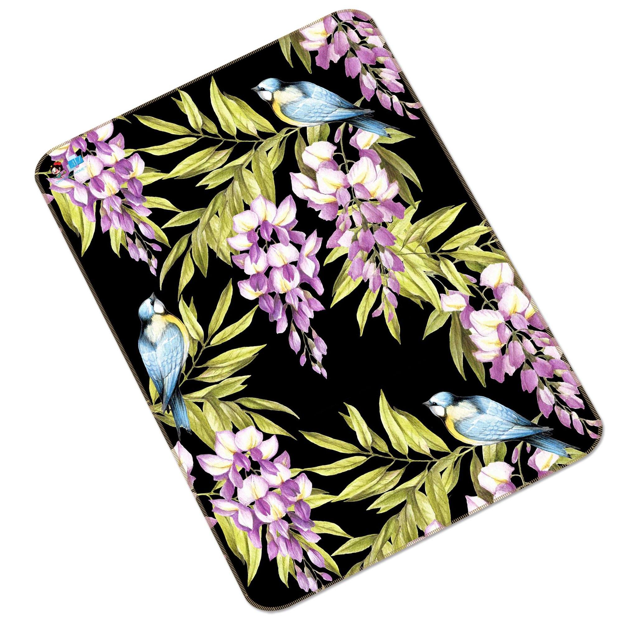 3D Flowers Leaves Birds 146 Non Slip Rug Mat Mat AJ Creativity Home