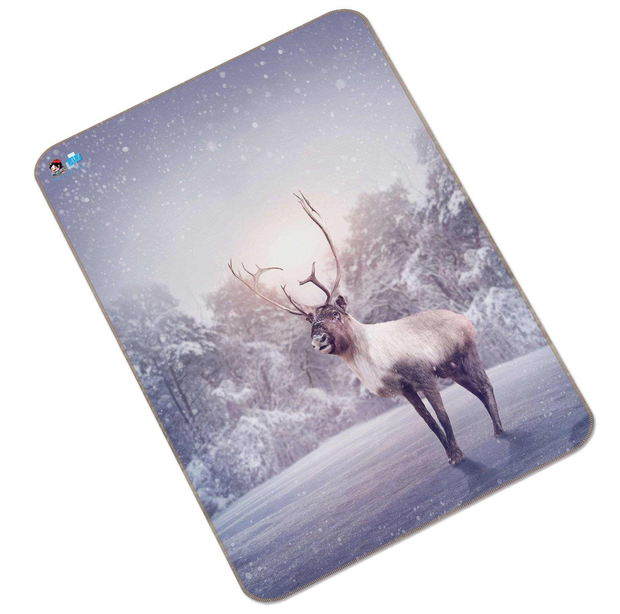 3D Frozen Lake Deer 226 Non Slip Rug Mat Mat AJ Creativity Home