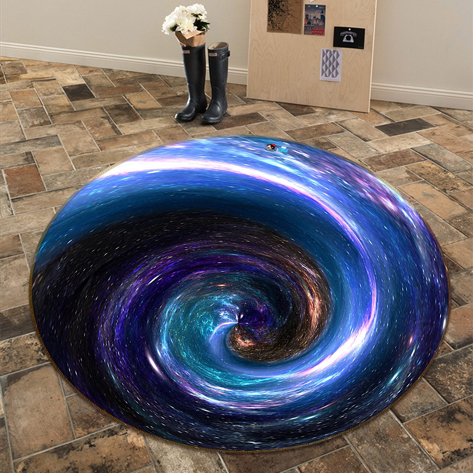 3D Whirlpool 81186 Round Non Slip Rug Mat
