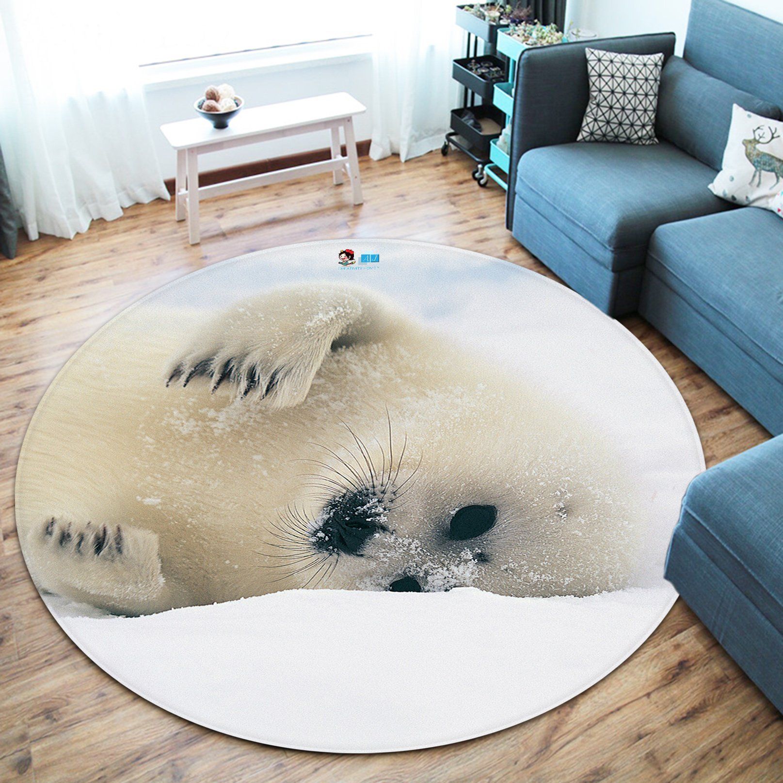 3D Sea Lions 3294 Round Non Slip Rug Mat Mat AJ Creativity Home
