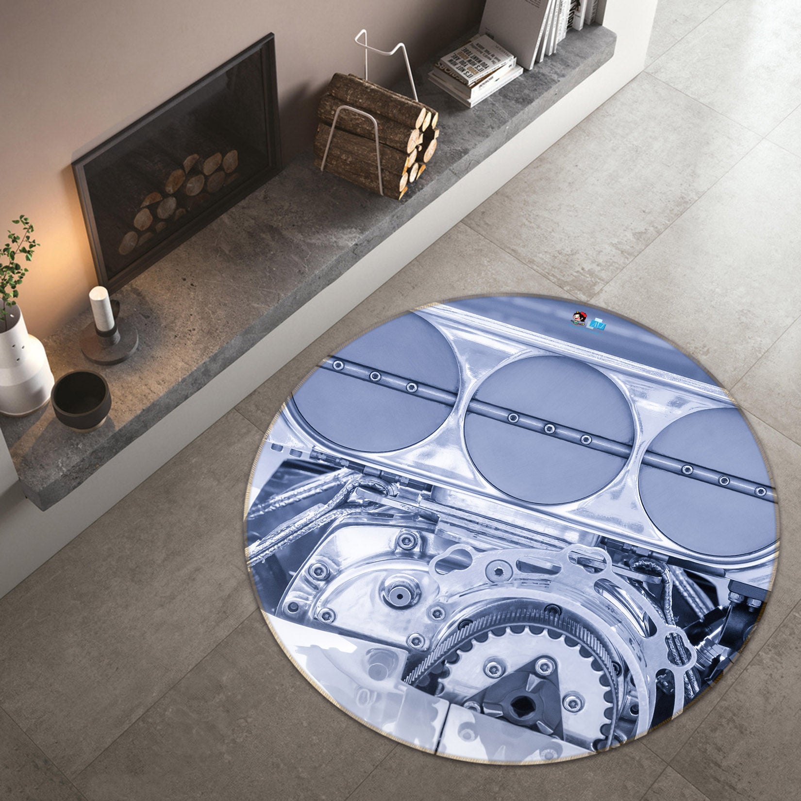 3D Gear 74191 Round Non Slip Rug Mat