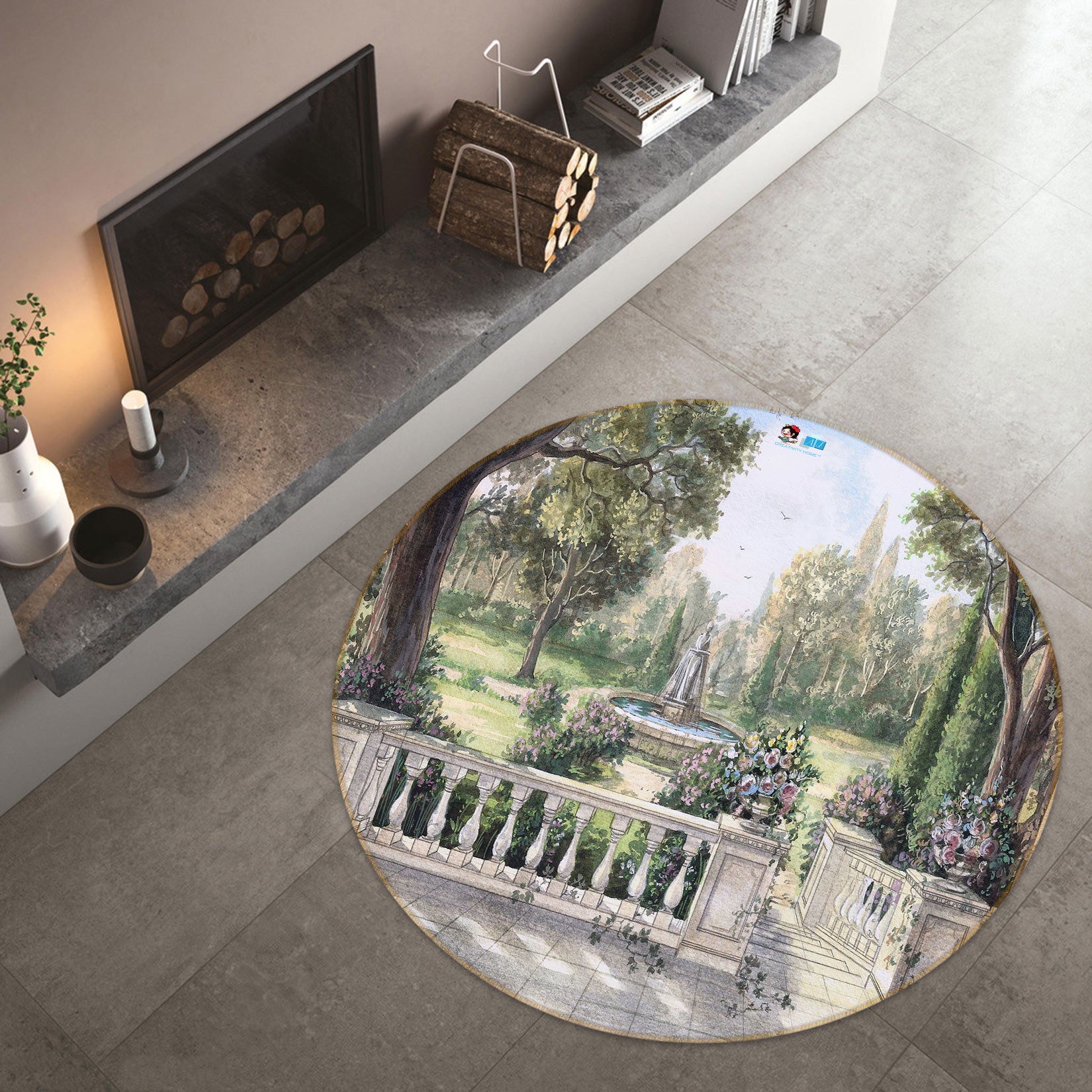 3D Garden 72176 Round Non Slip Rug Mat
