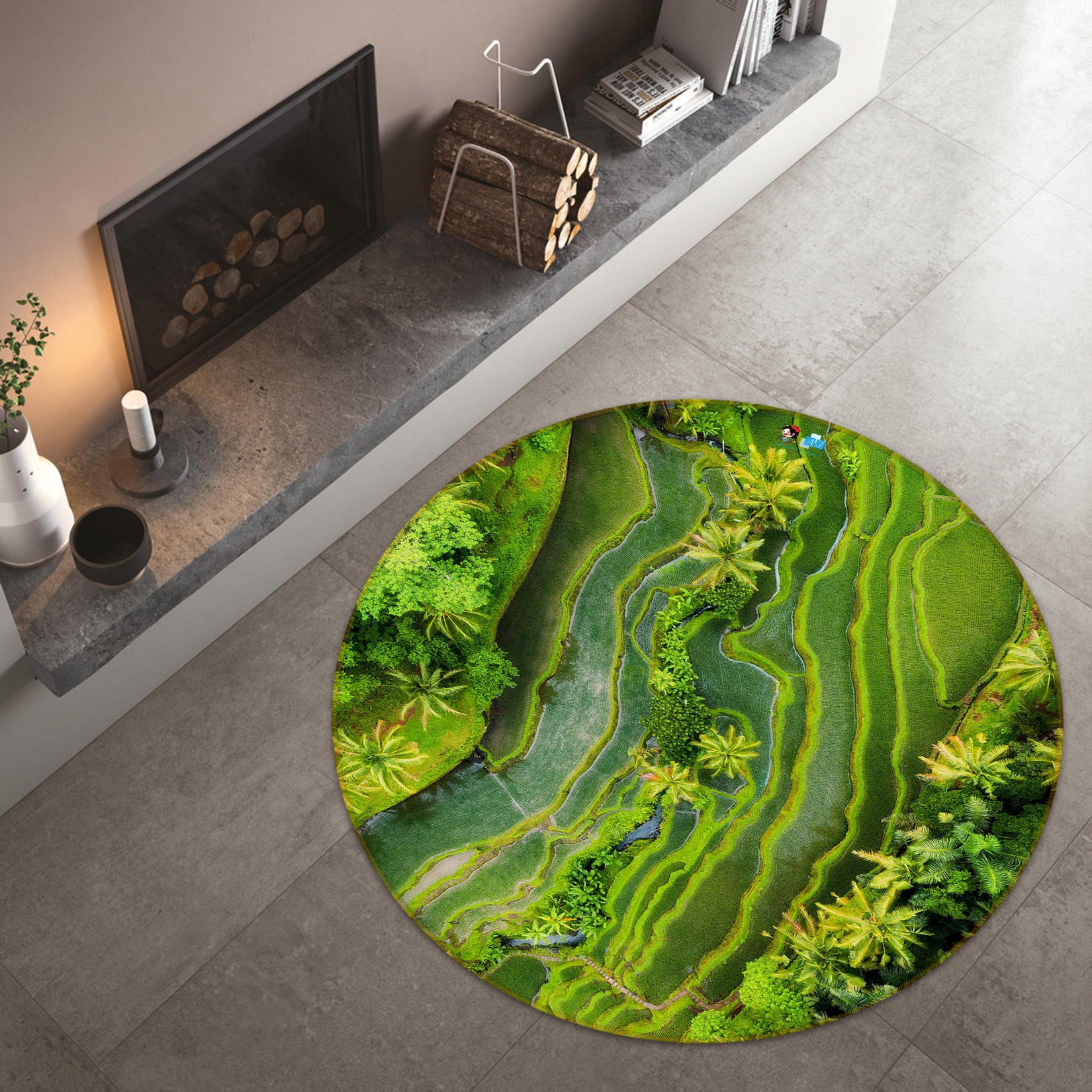3D Oasis 69127 Round Non Slip Rug Mat