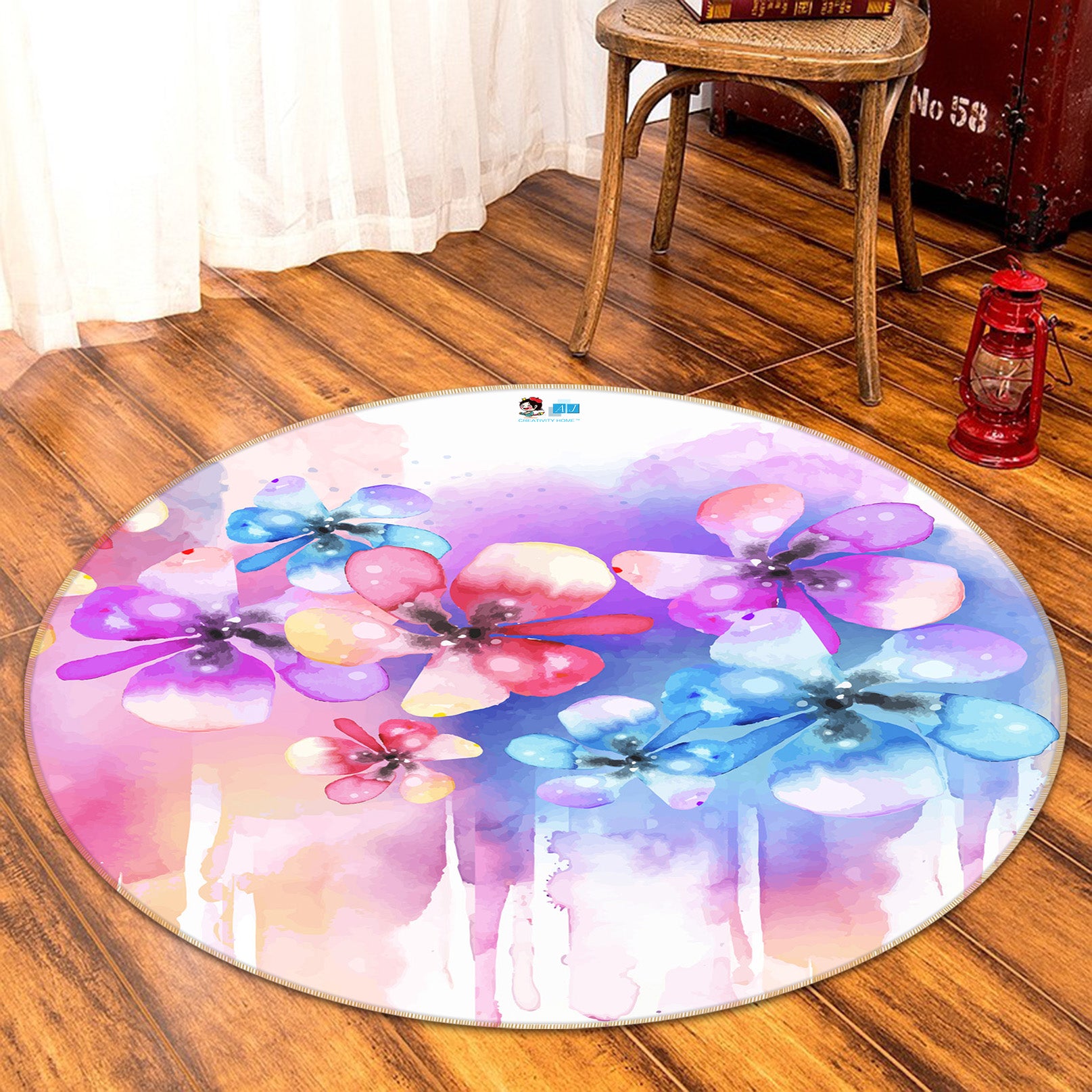 3D Pattern 71271 Round Non Slip Rug Mat