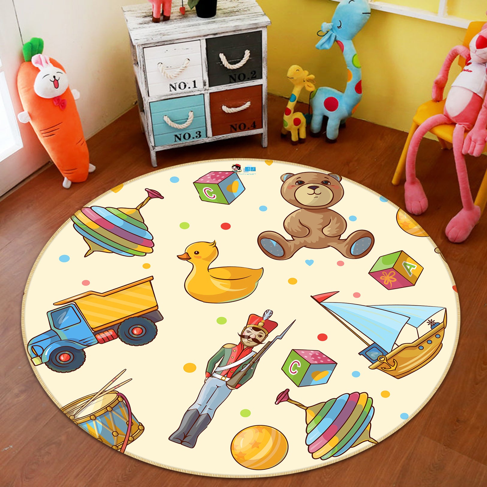 3D Toys 81150 Round Non Slip Rug Mat