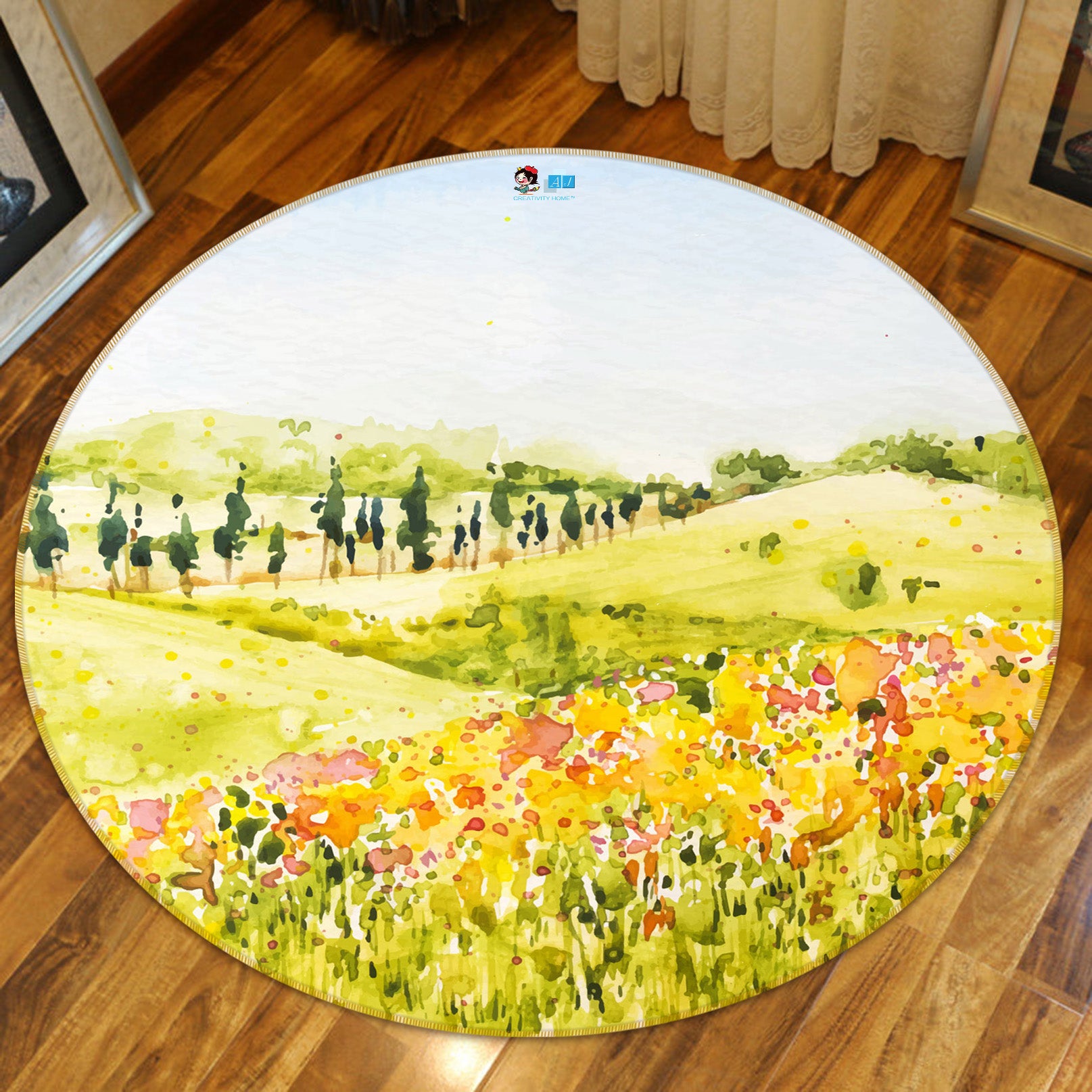 3D Lawn 71280 Round Non Slip Rug Mat