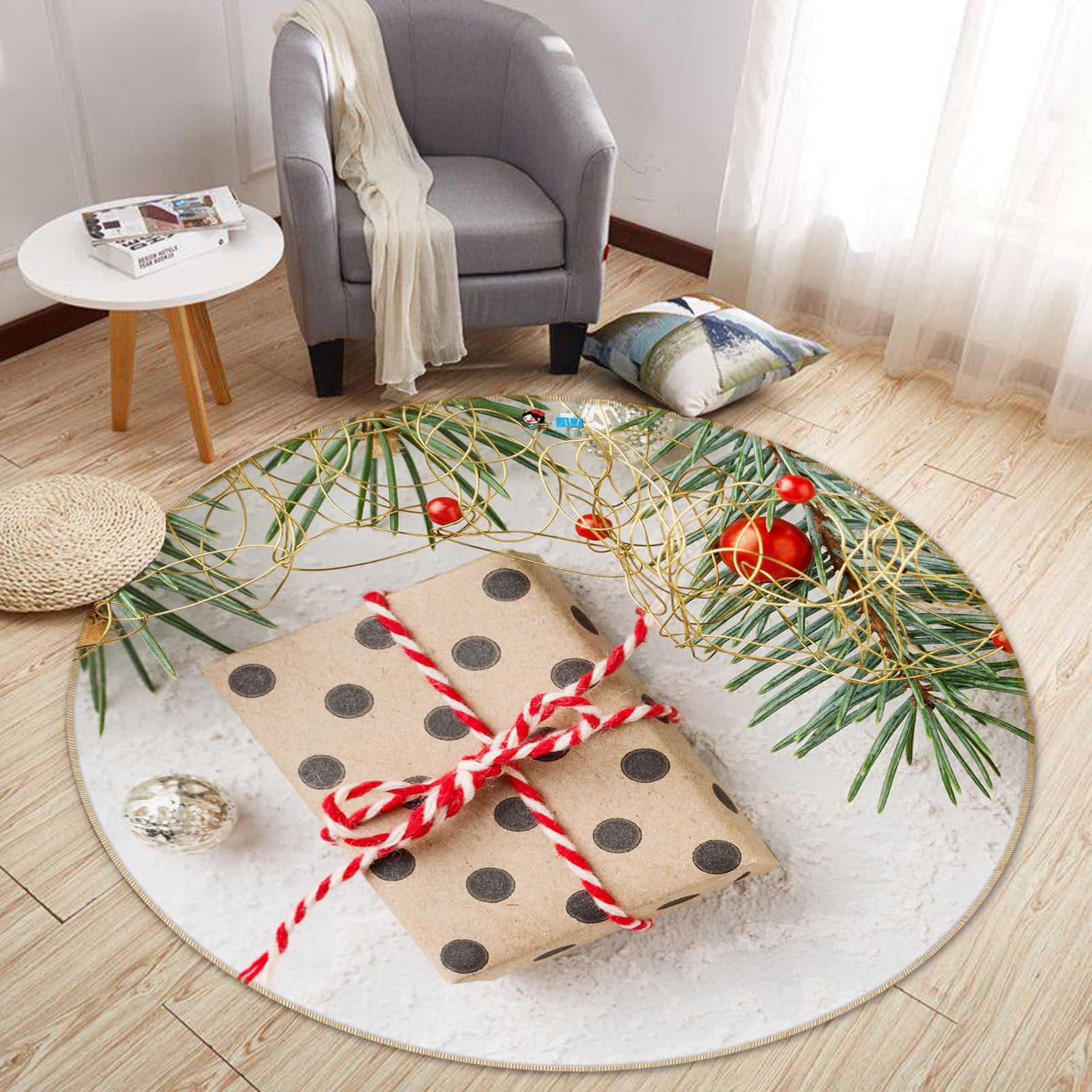 3D Gift 75071 Round Non Slip Rug Mat