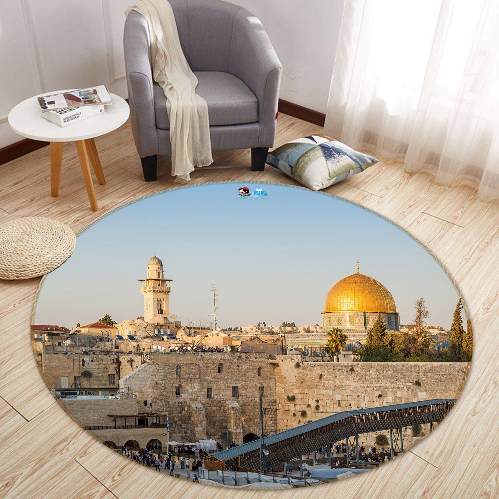 3D Castle 74003 Round Non Slip Rug Mat
