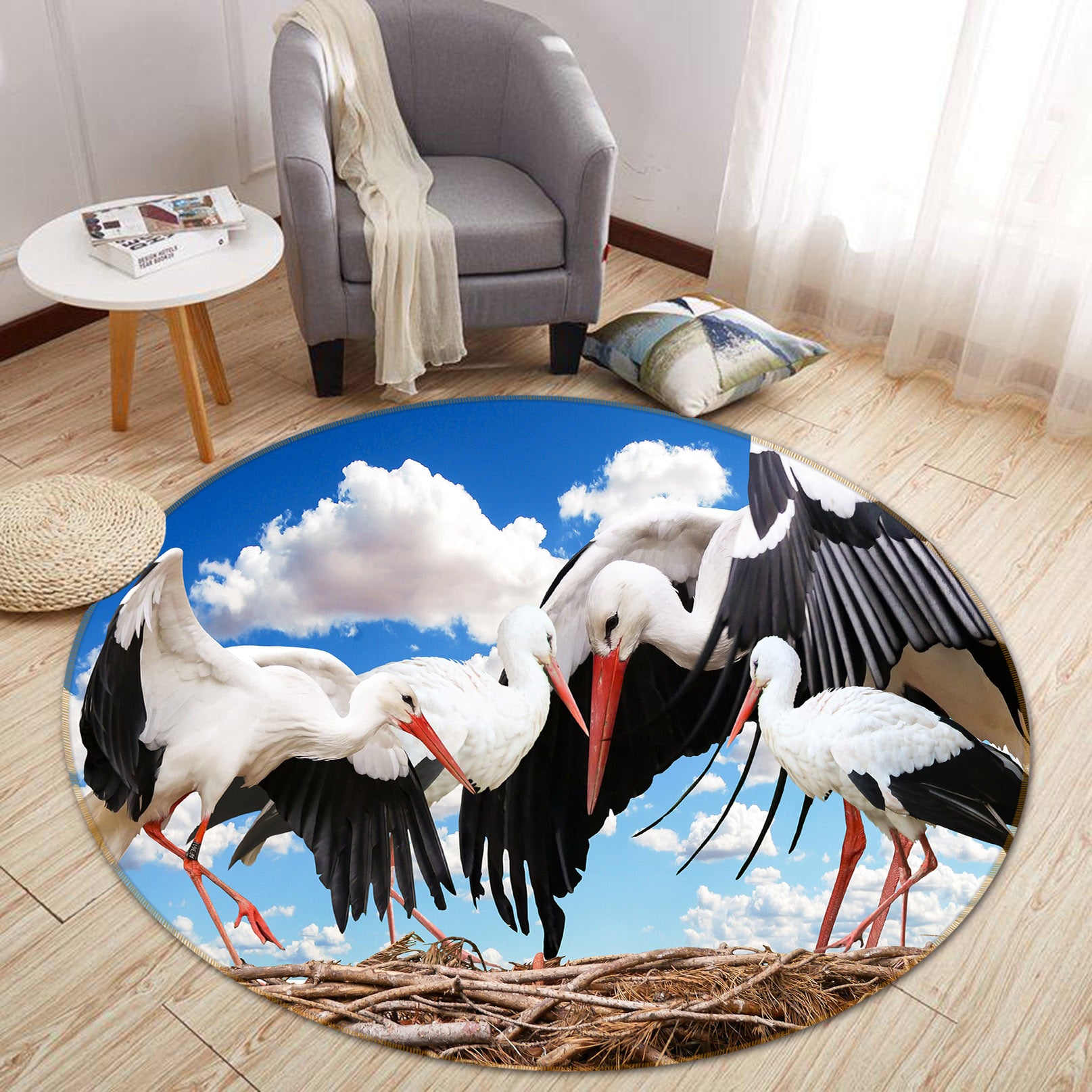 3D Crane 38031 Animal Round Non Slip Rug Mat