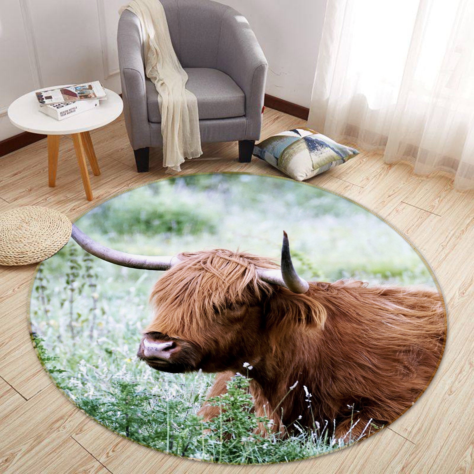 3D Desirable 81286 Animal Round Non Slip Rug Mat