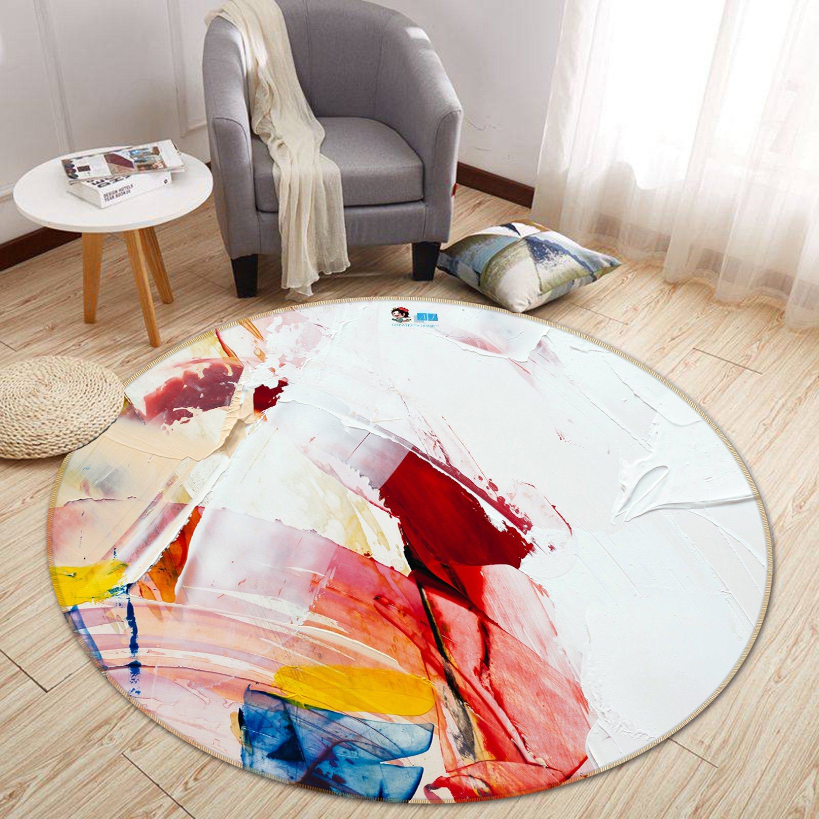 3D Ren Graffiti 5266 Round Non Slip Rug Mat Mat AJ Creativity Home