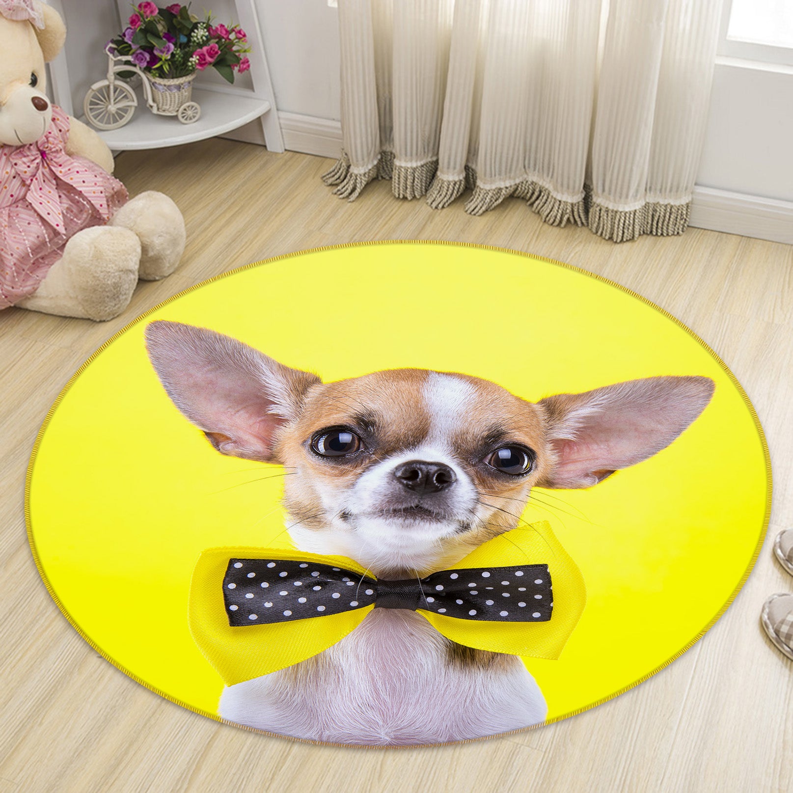 3D Puppy 29091 Round Non Slip Rug Mat