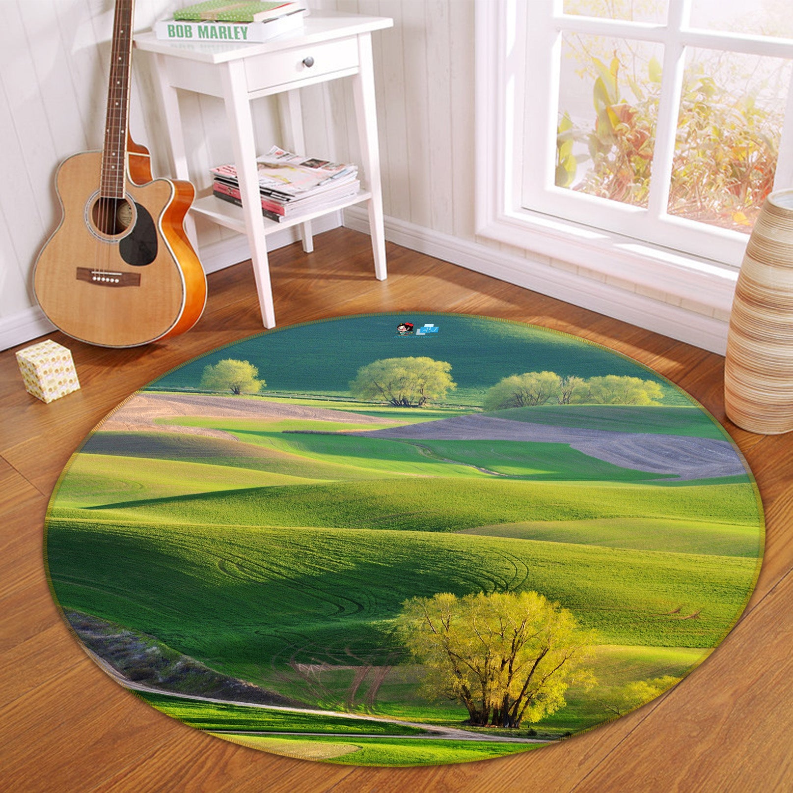 3D Grassland 72076 Round Non Slip Rug Mat