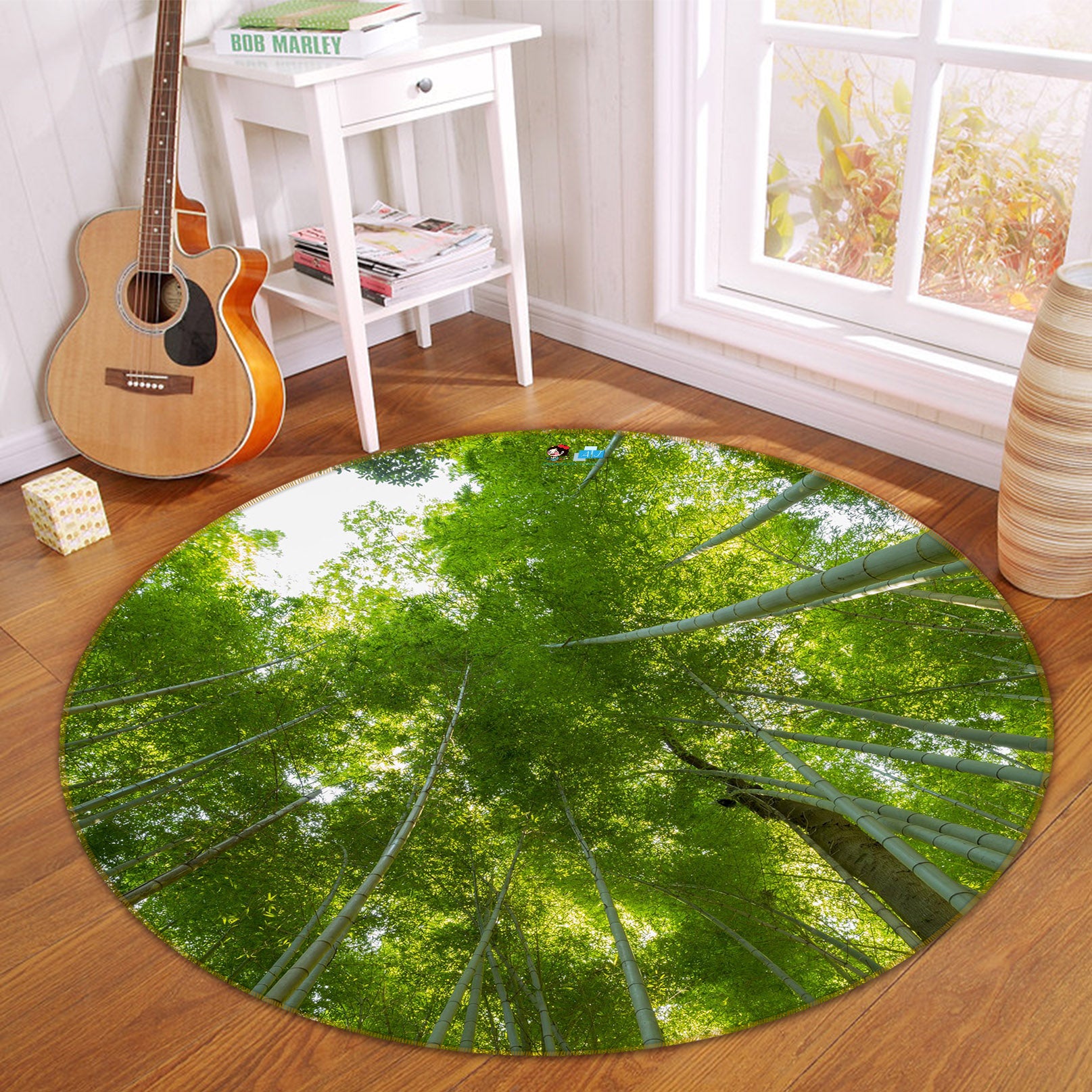 3D Forest 72097 Round Non Slip Rug Mat