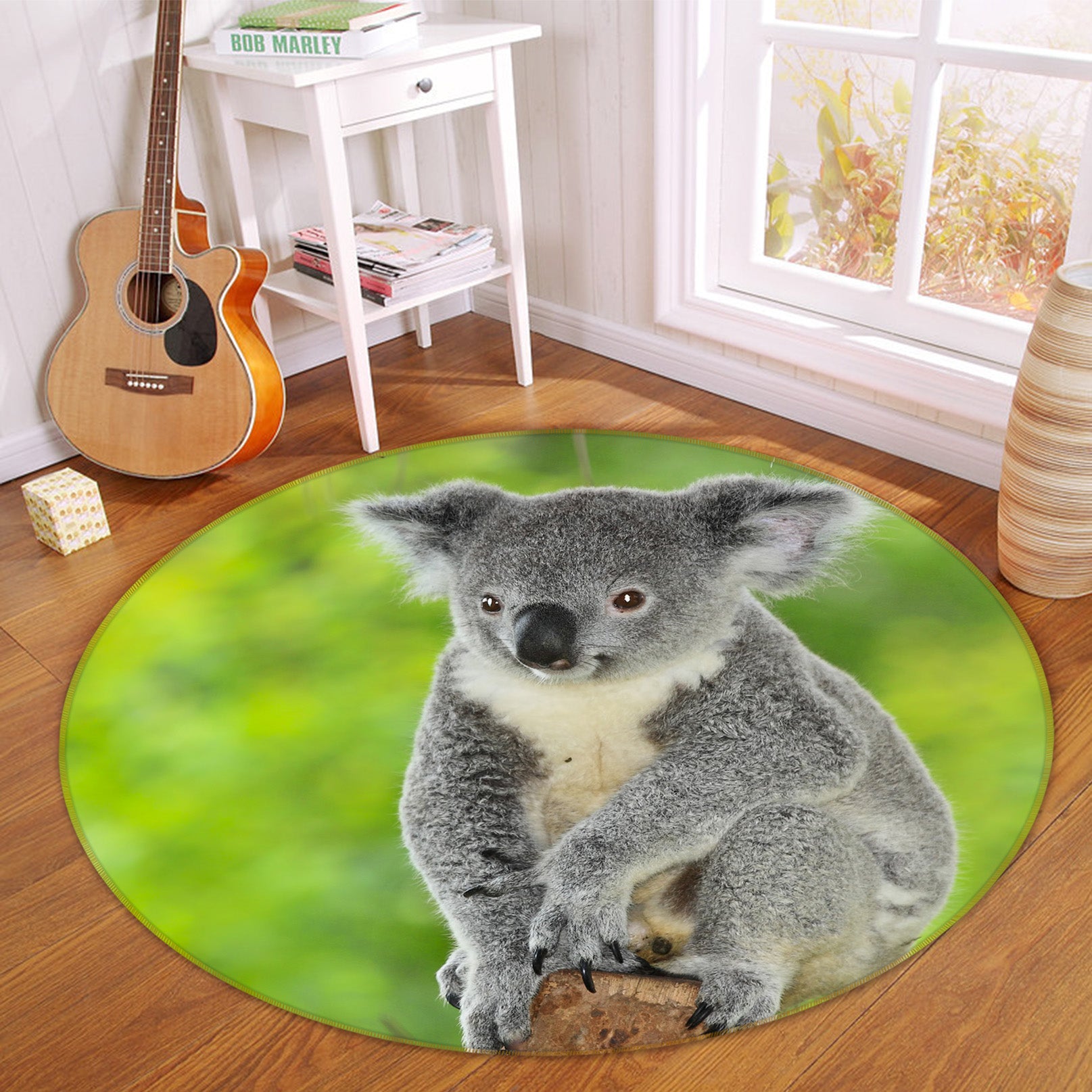 3D Koala 37187 Animal Round Non Slip Rug Mat