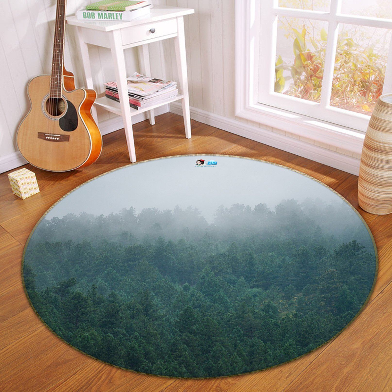 3D Fog Forest 183 Round Non Slip Rug Mat Mat AJ Creativity Home