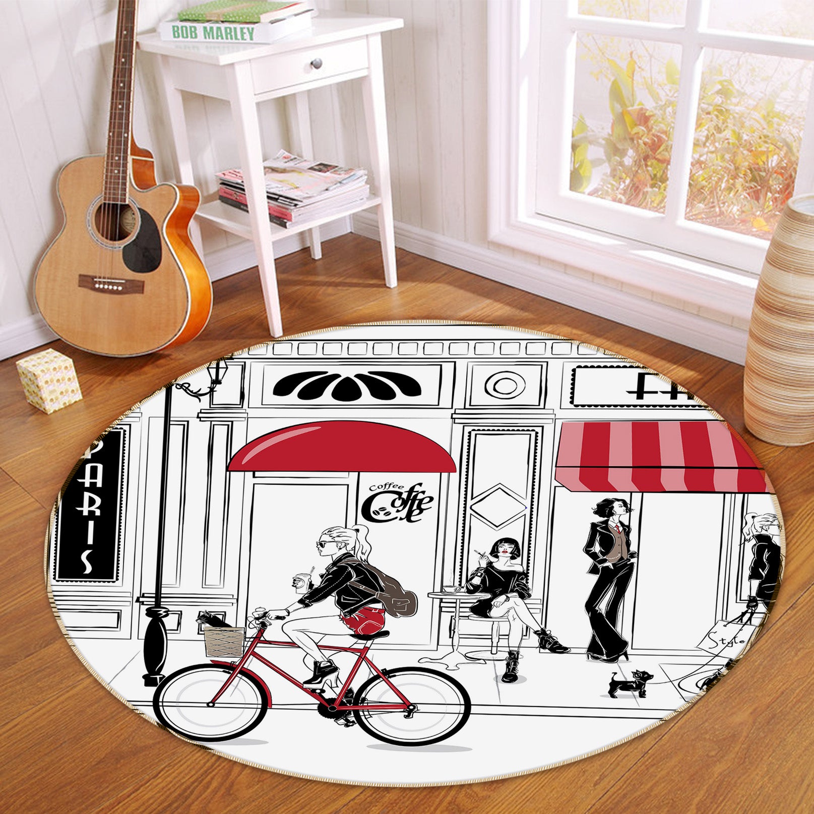 3D Street 37031 Round Non Slip Rug Mat
