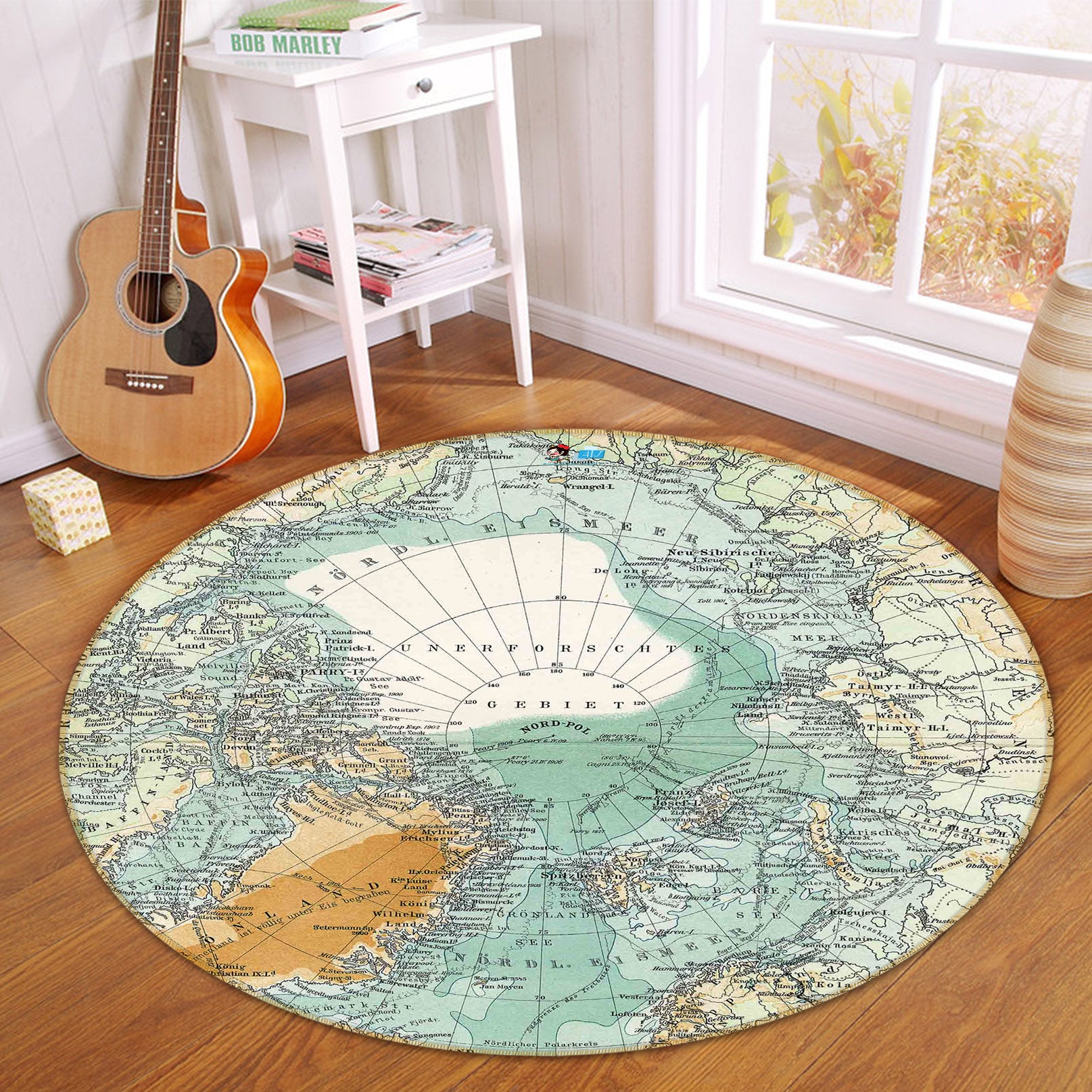3D Map 64112 Round Non Slip Rug Mat