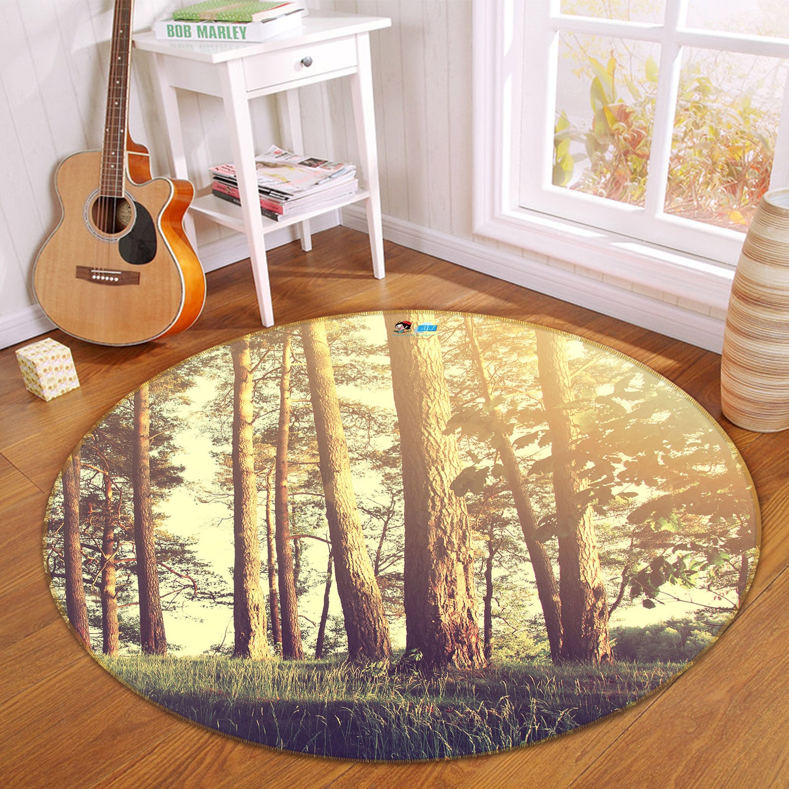 3D Forest 81065 Round Non Slip Rug Mat