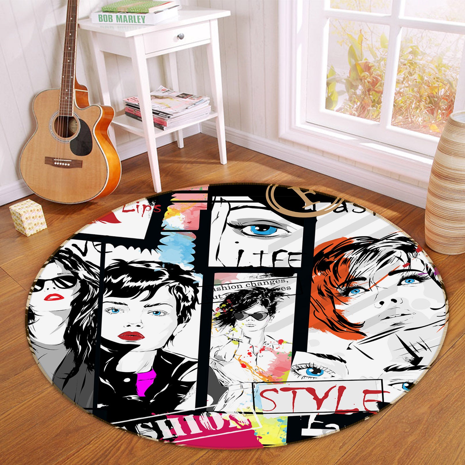 3D Beauty 36235 Round Non Slip Rug Mat
