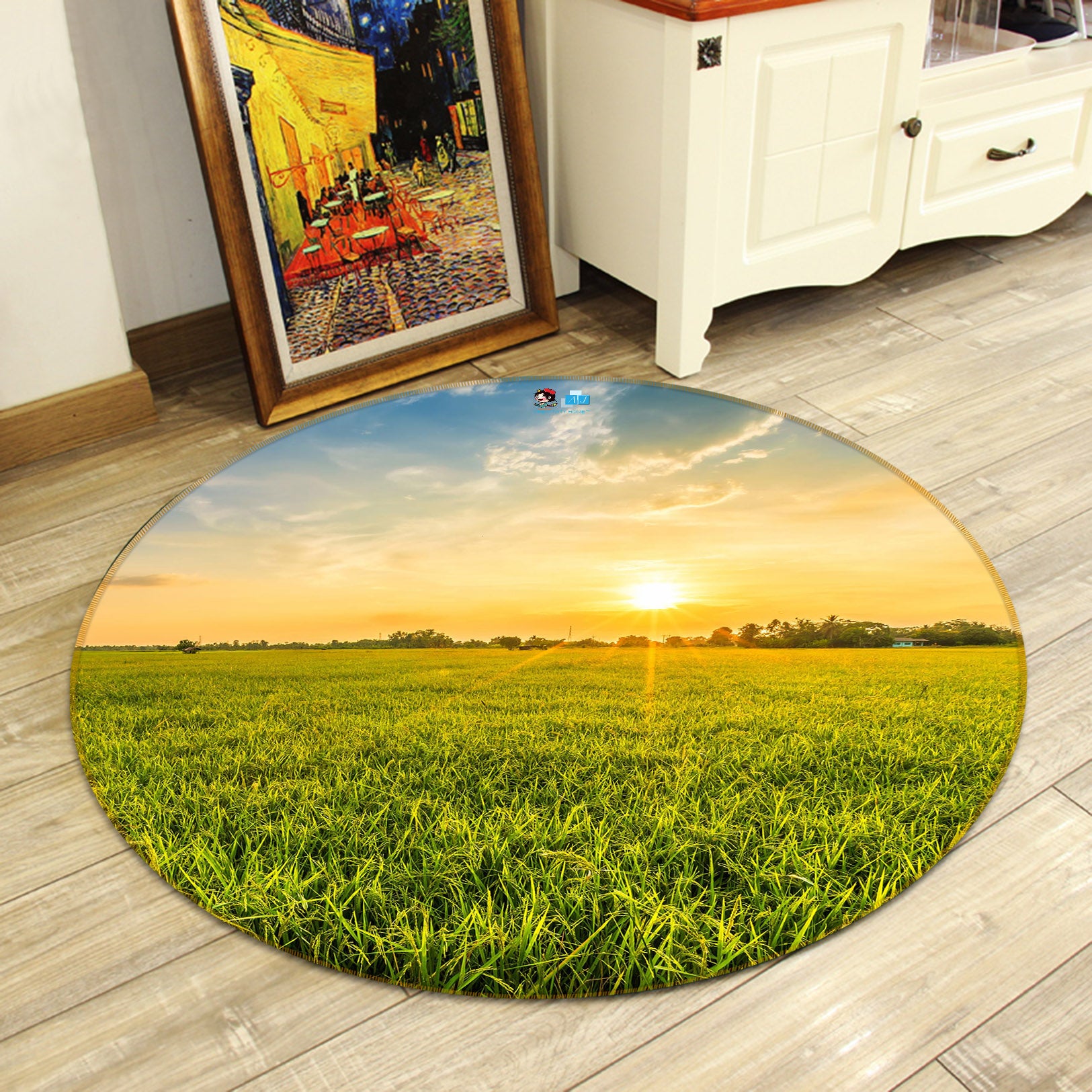3D Grass 81083 Round Non Slip Rug Mat