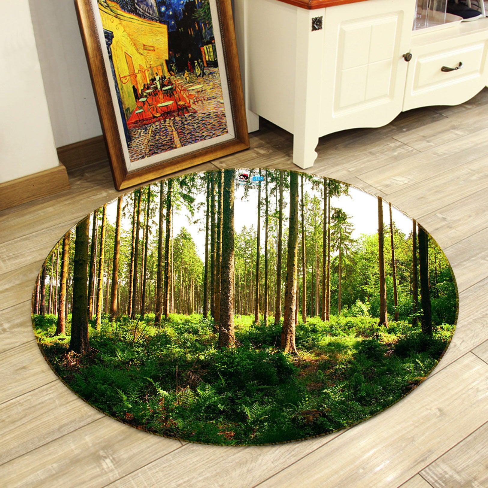 3D Forest 72265 Round Non Slip Rug Mat