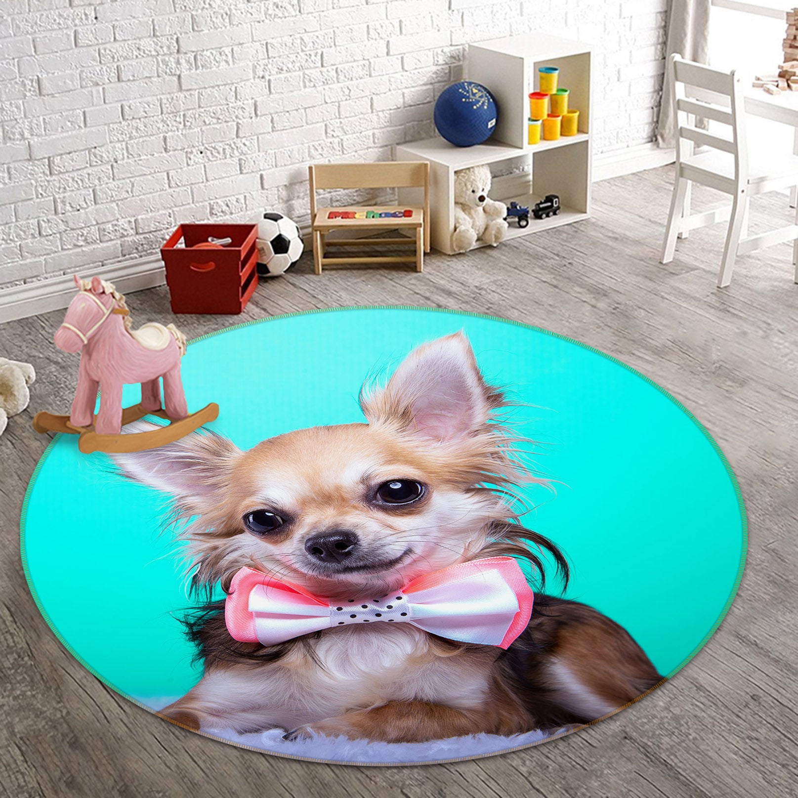 3D Puppy 29087 Round Non Slip Rug Mat