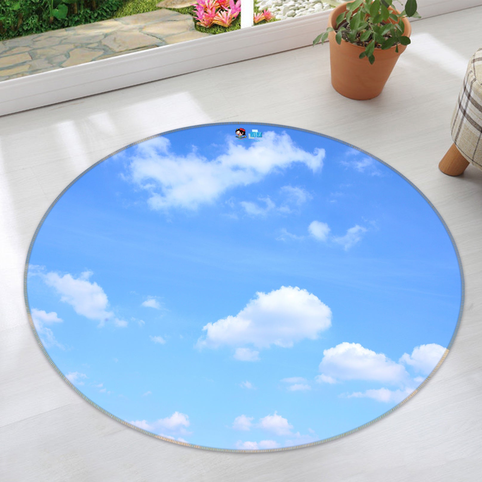 3D Sky 72141 Round Non Slip Rug Mat