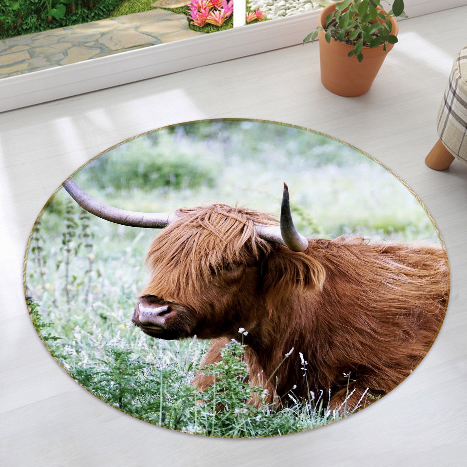 3D Desirable 81286 Animal Round Non Slip Rug Mat