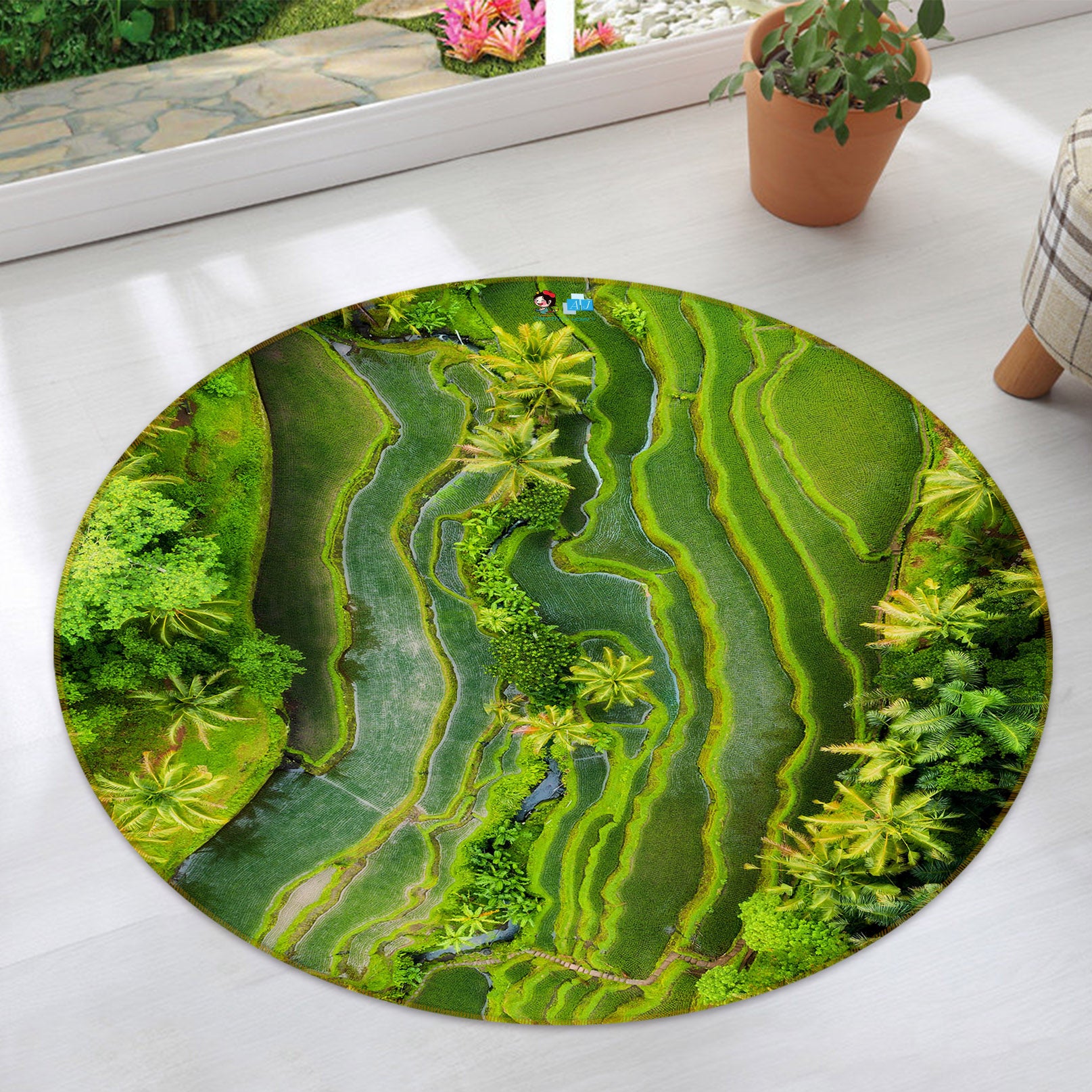 3D Oasis 69127 Round Non Slip Rug Mat