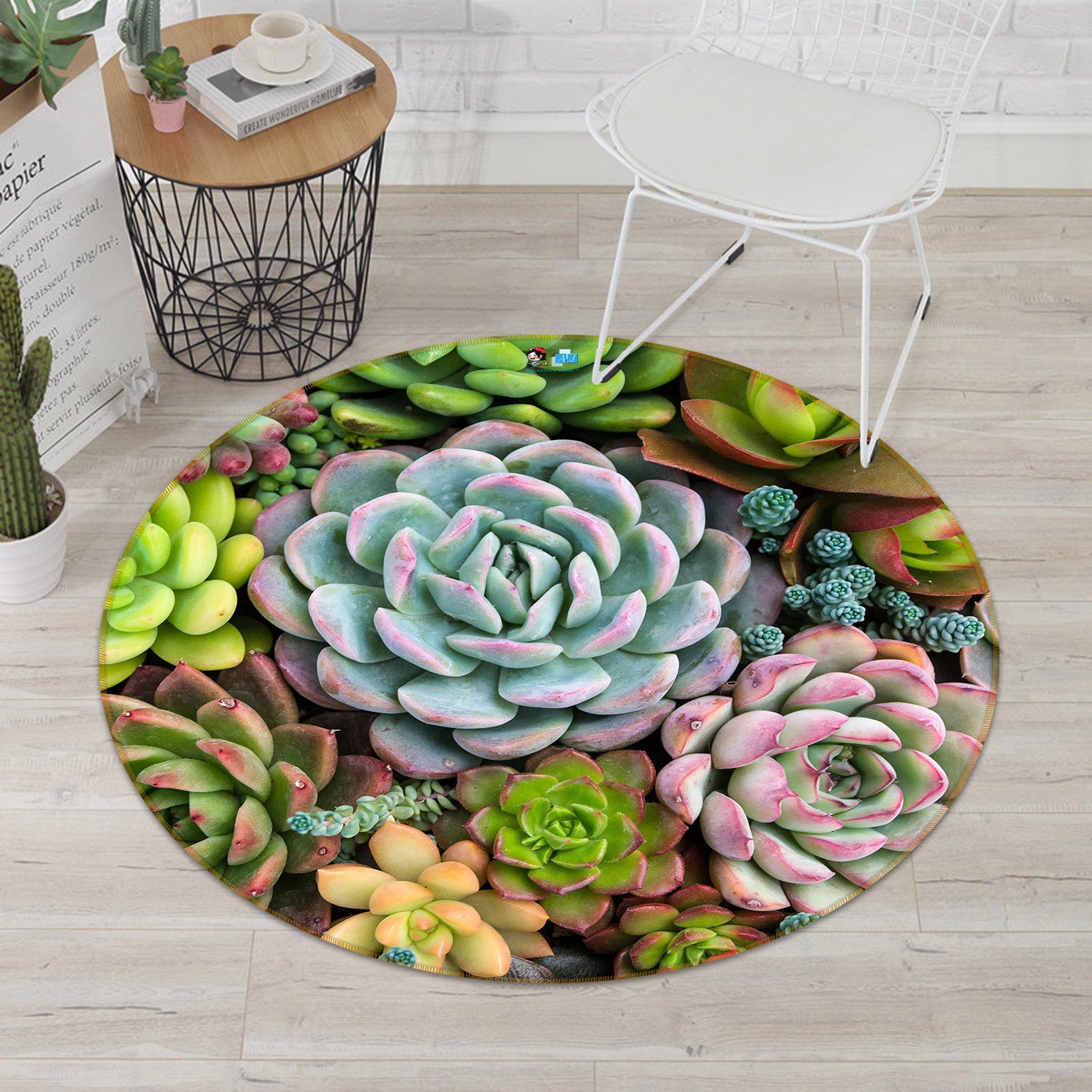 3D Many Meat 108 Round Non Slip Rug Mat Mat AJ Creativity Home