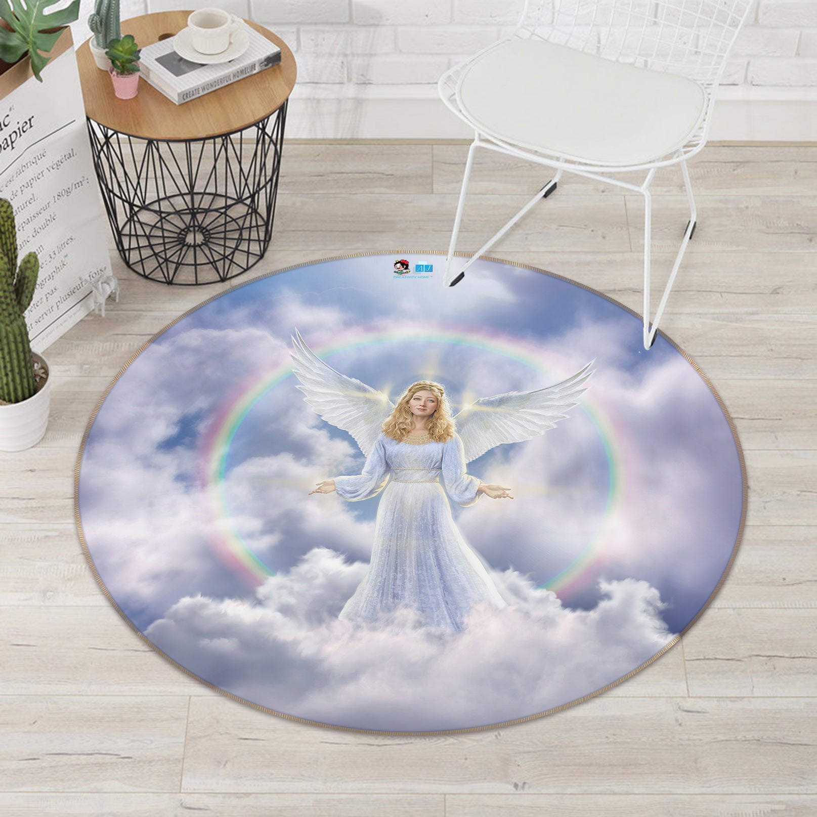 3D Angel 83115 Jerry LoFaro Rug Round Non Slip Rug Mat