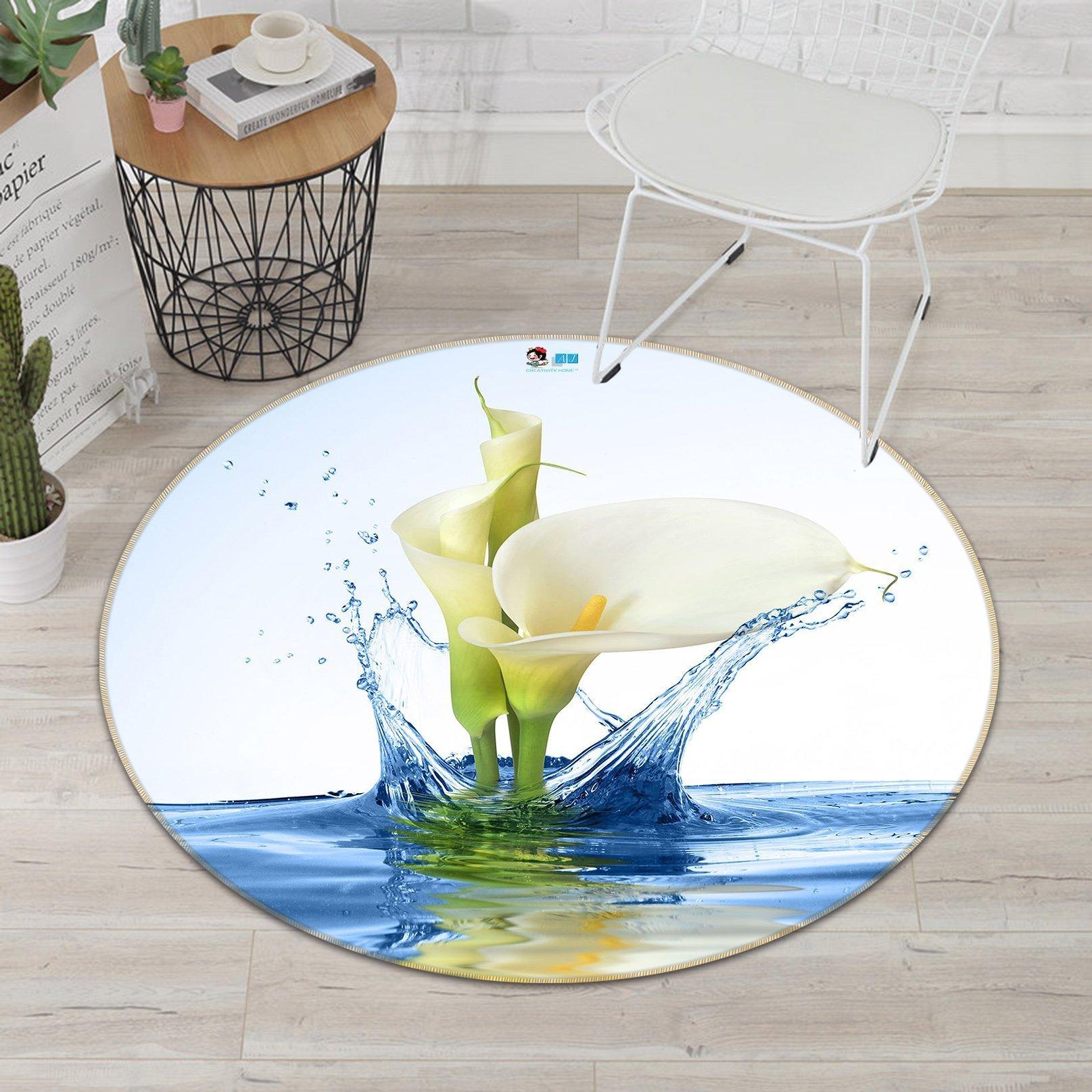 3D Pure Flowers 62 Round Non Slip Rug Mat Mat AJ Creativity Home