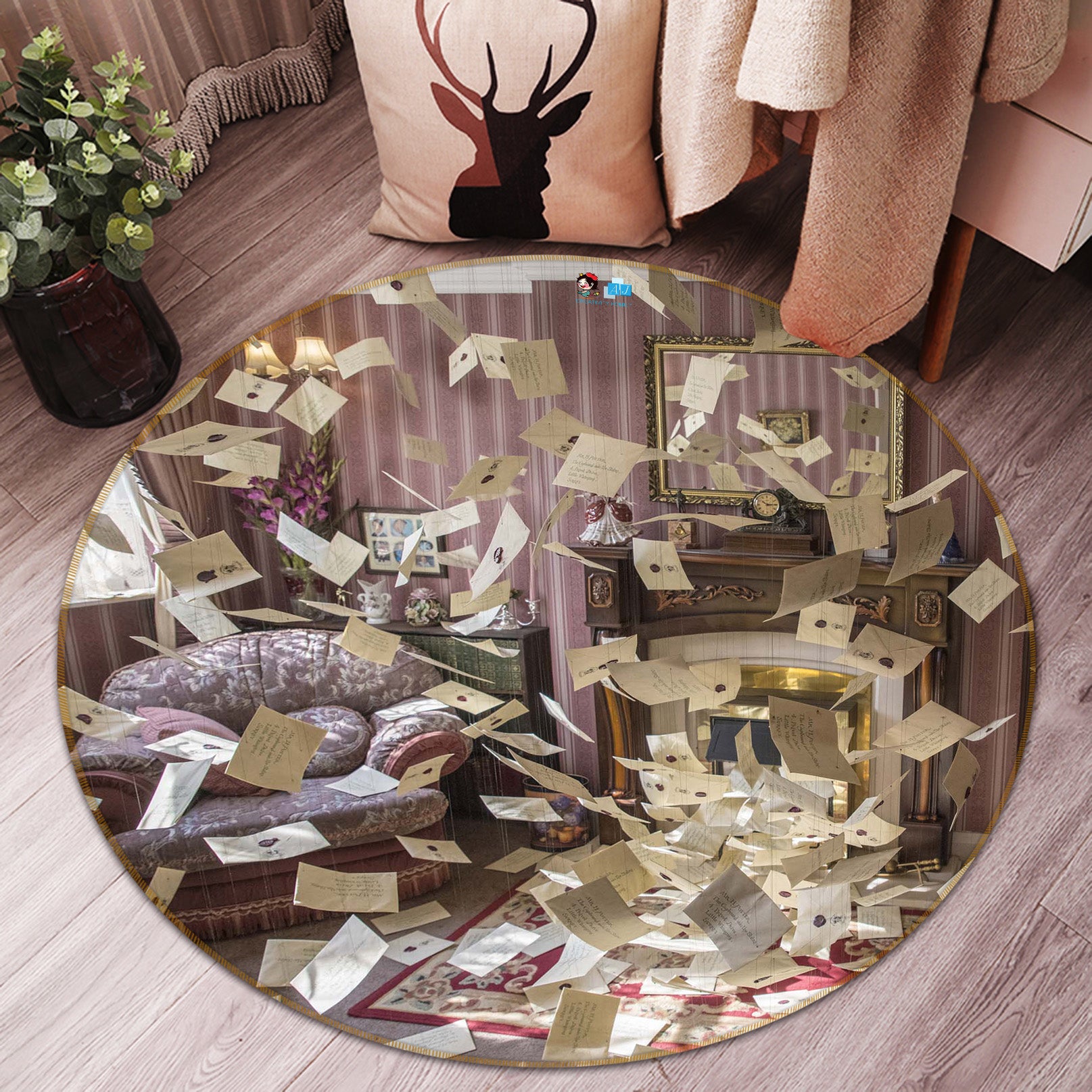 3D Envelope 72134 Round Non Slip Rug Mat