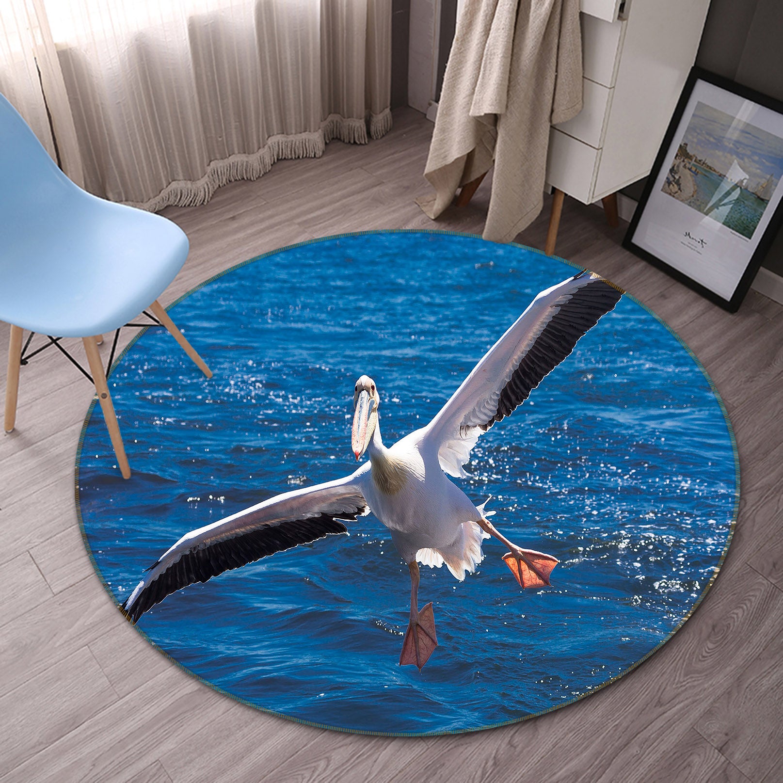 3D Stork 38060 Animal Round Non Slip Rug Mat