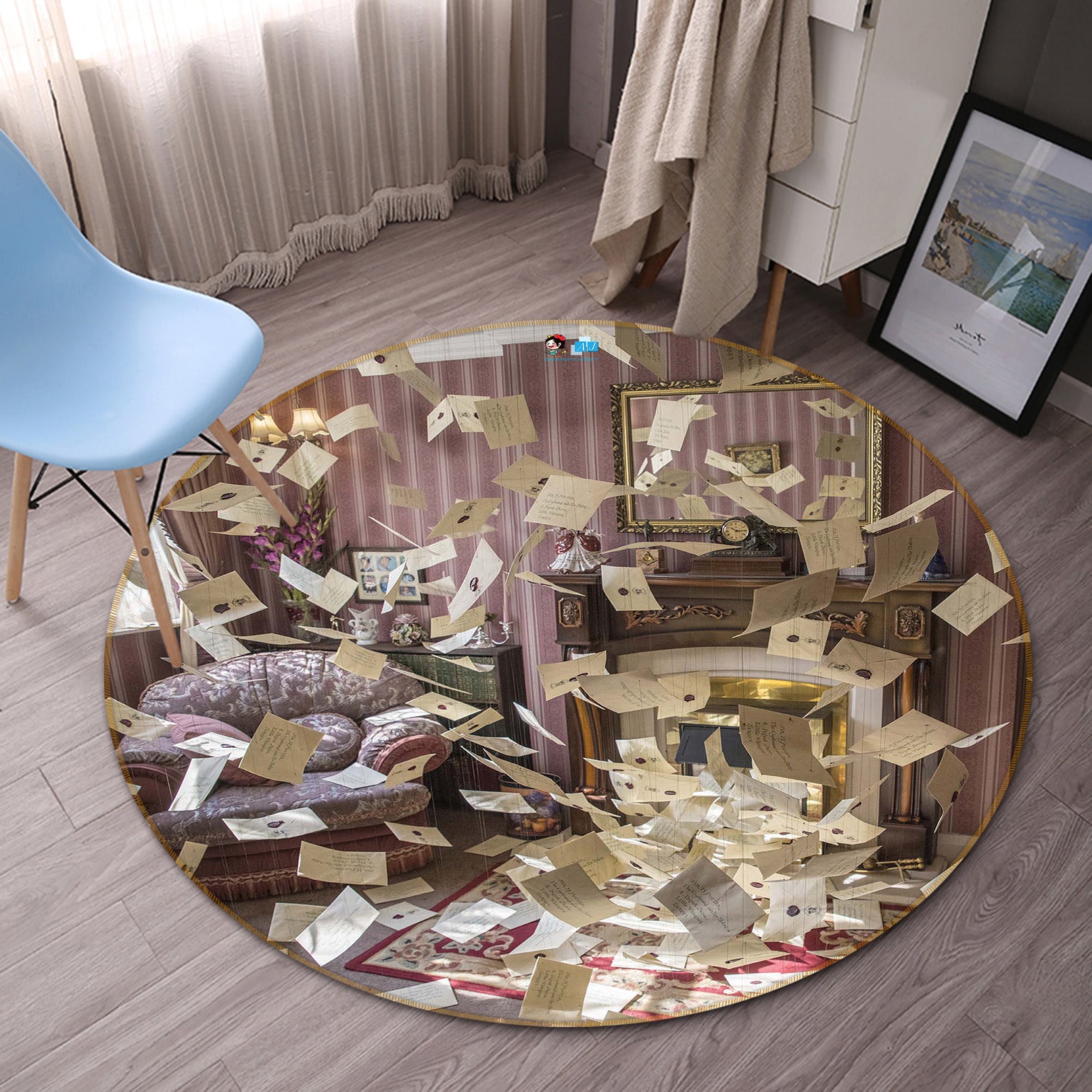 3D Envelope 72134 Round Non Slip Rug Mat