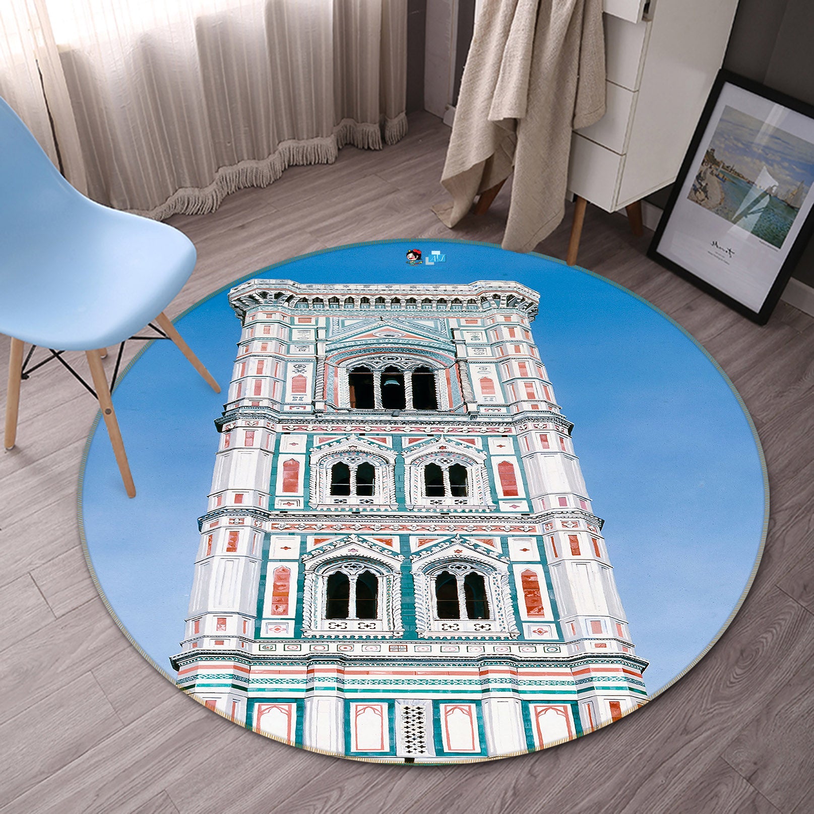 3D White House 11074 Matthew Holden Bates Rug Round Non Slip Rug Mat