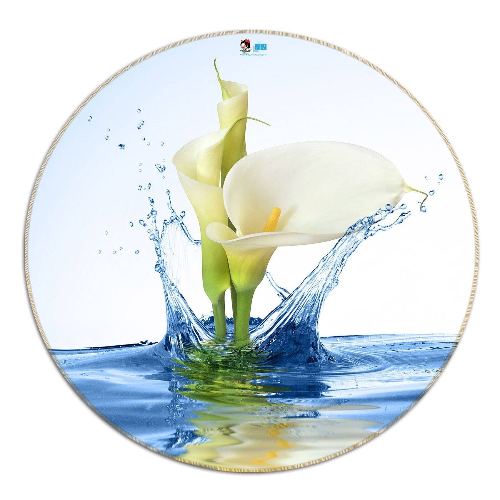 3D Pure Flowers 62 Round Non Slip Rug Mat Mat AJ Creativity Home