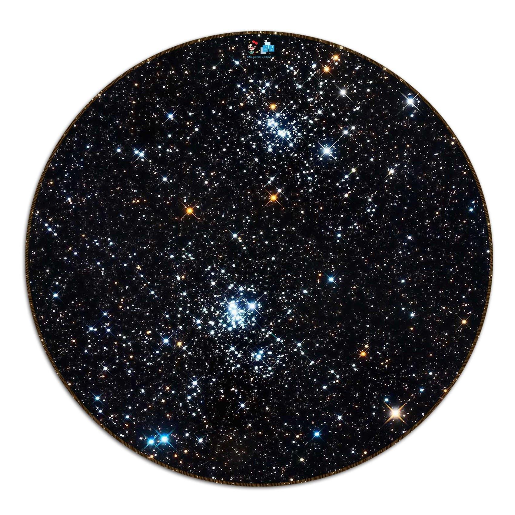 3D Sparkling Stars 113 Round Non Slip Rug Mat Mat AJ Creativity Home