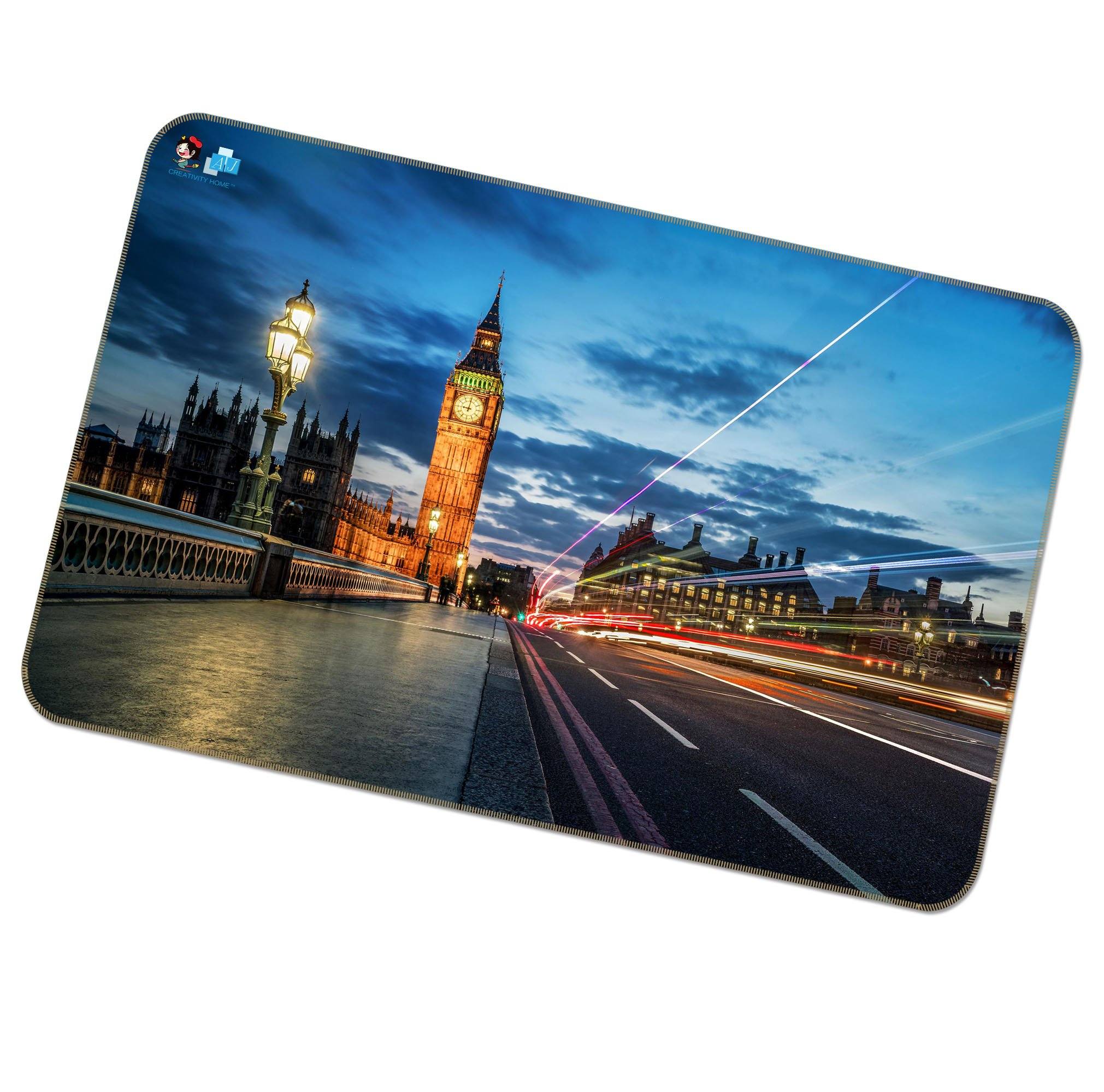 3D Night Clock Tower 138 Non Slip Rug Mat Mat AJ Creativity Home