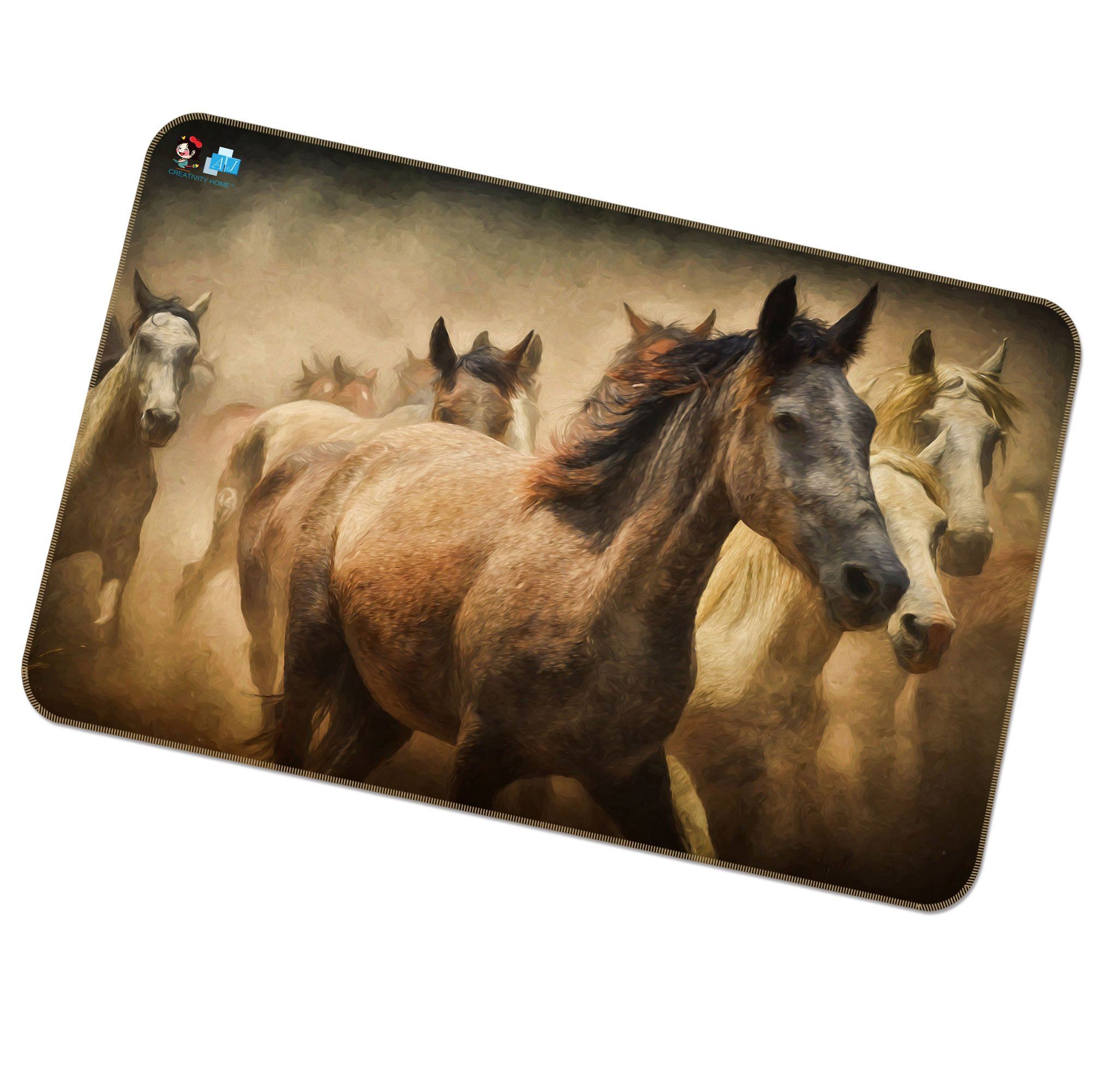 3D Brown Horse 291 Non Slip Rug Mat Mat AJ Creativity Home