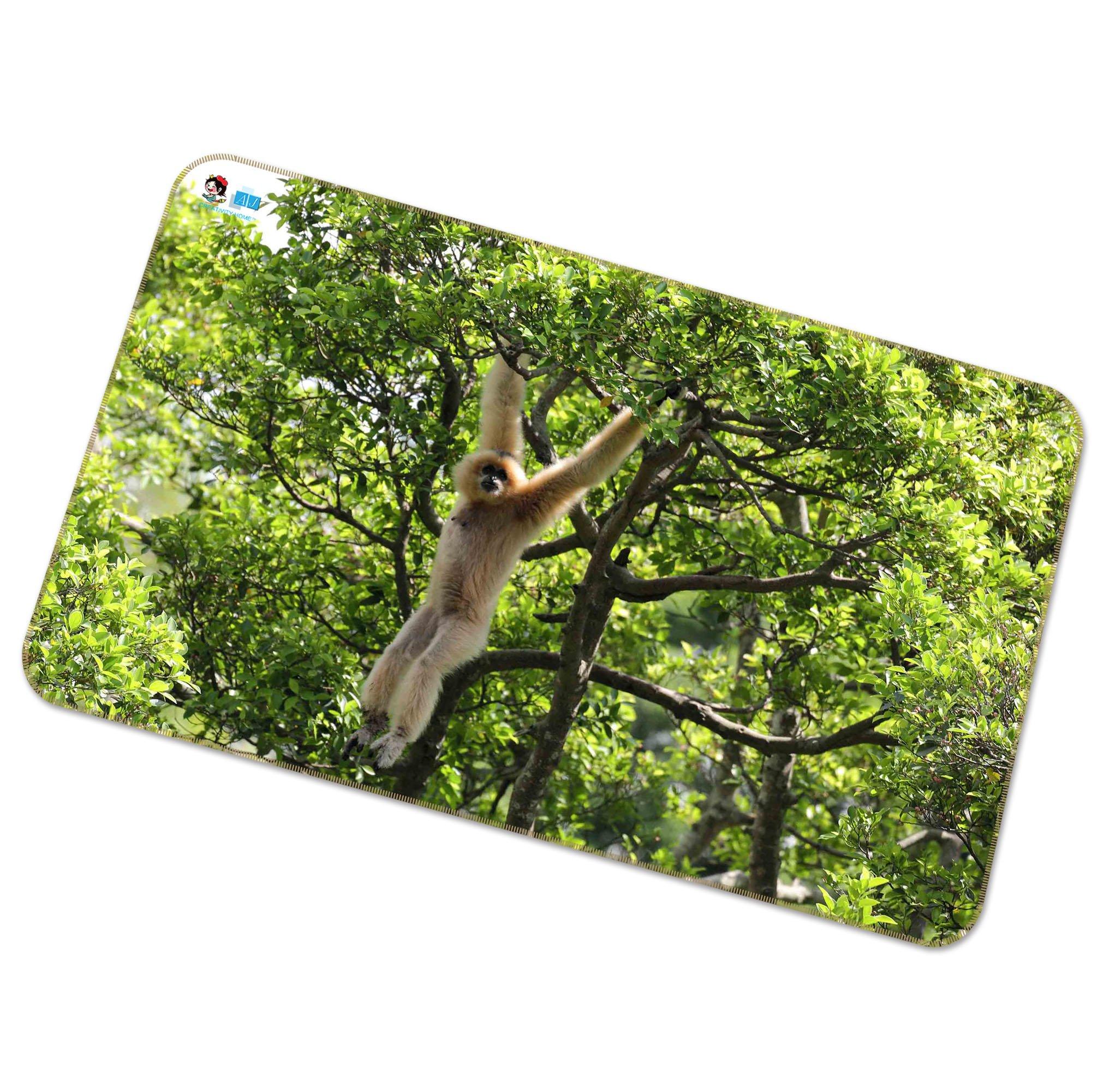 3D Hanging Monkey 282 Non Slip Rug Mat Mat AJ Creativity Home