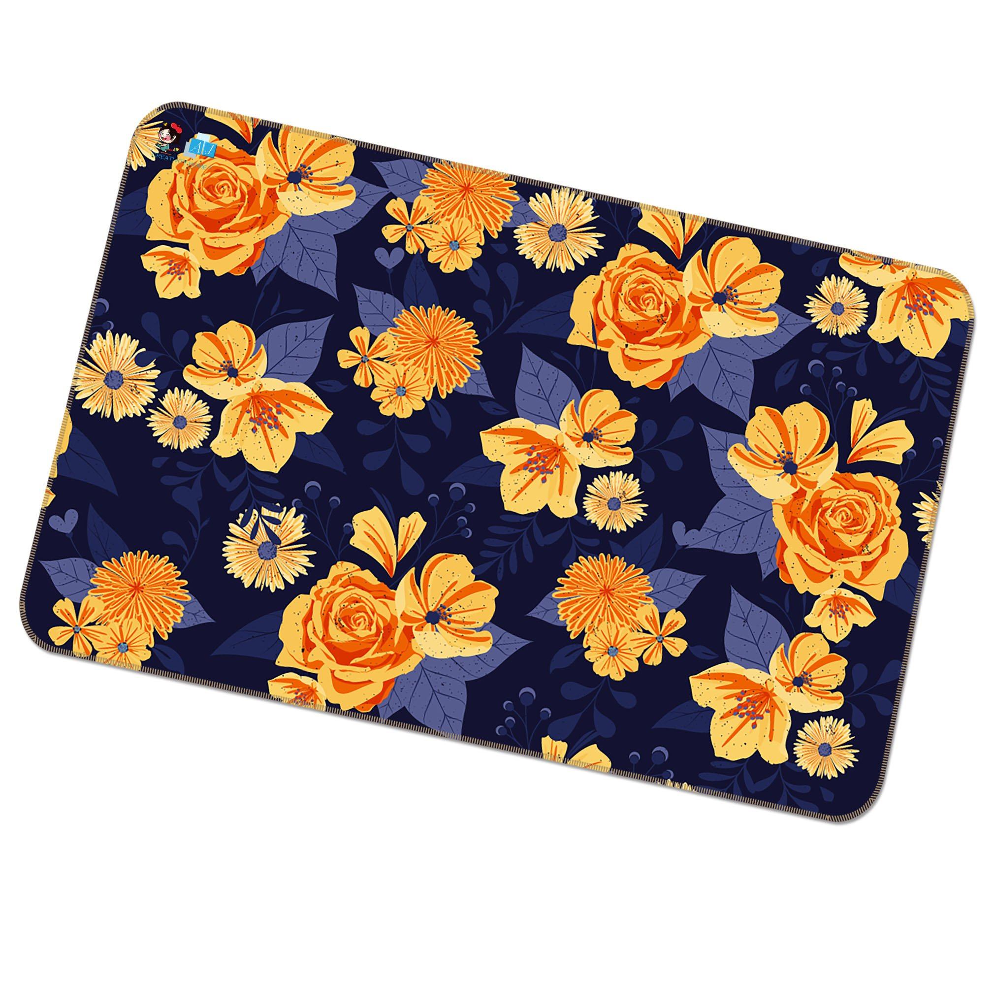 3D Yellow Flower 013 Non Slip Rug Mat Mat AJ Creativity Home
