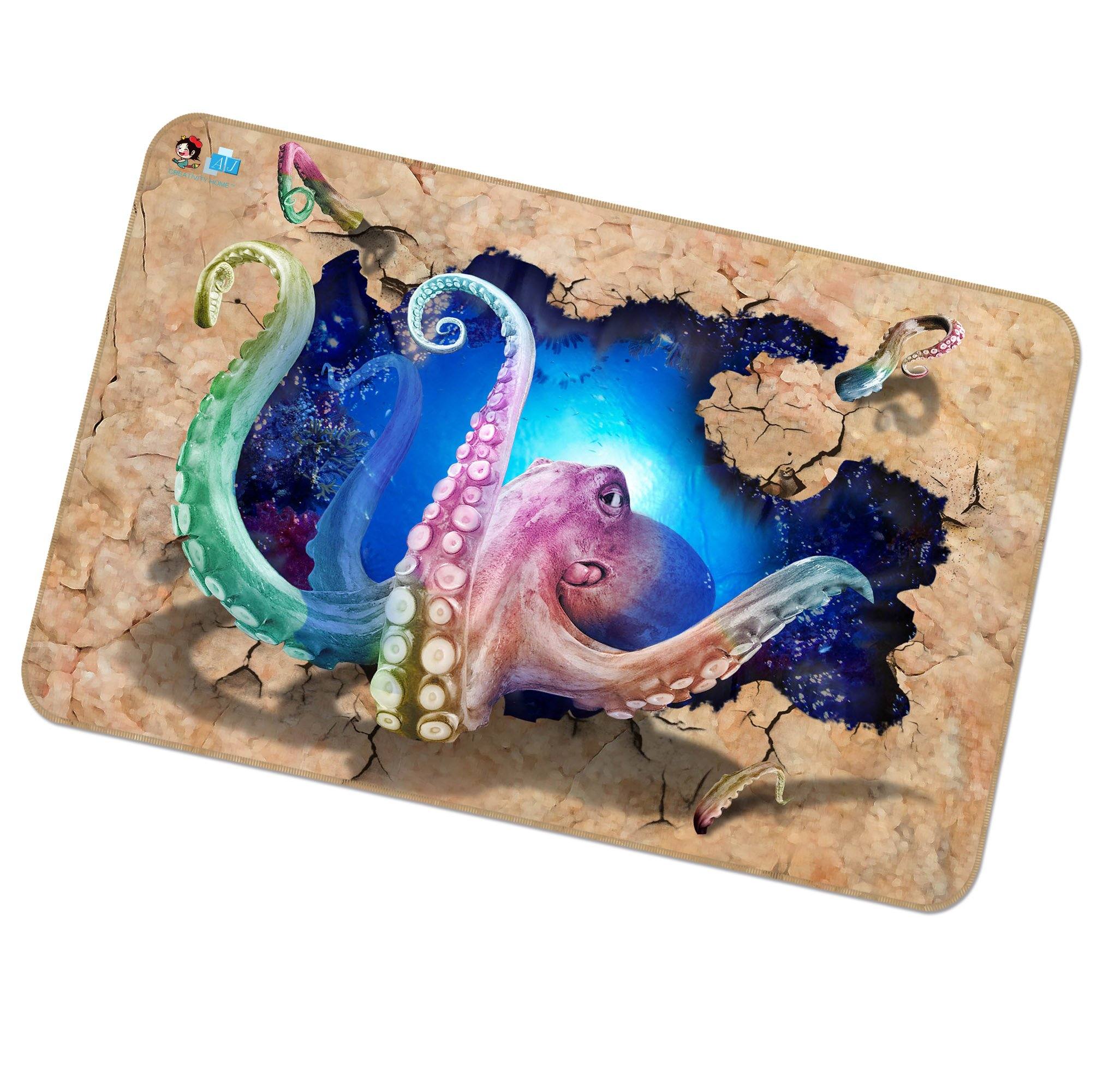 3D Octopus Wall 385 Non Slip Rug Mat Mat AJ Creativity Home